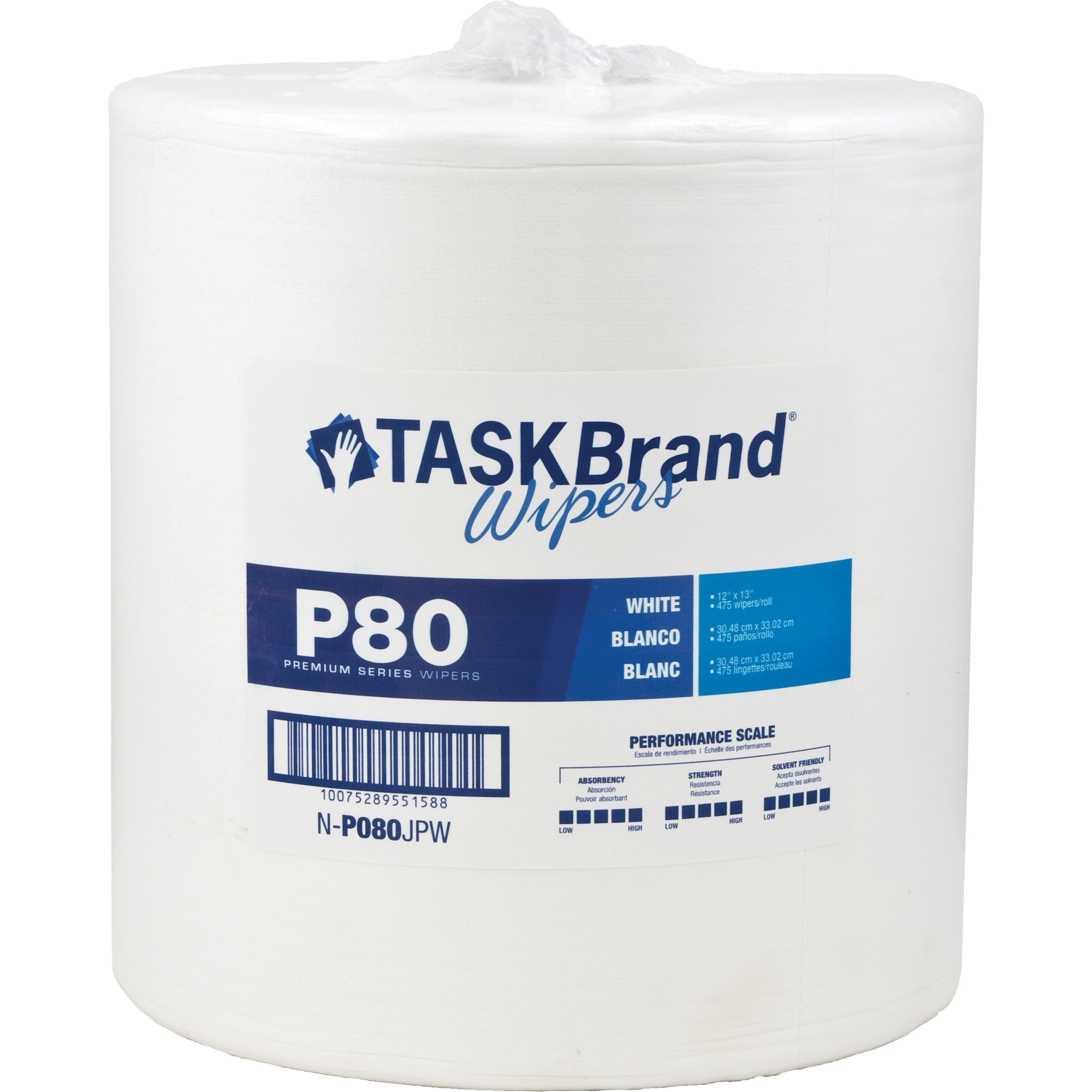 Chiffons de première qualité P80 TaskBrandMD, Robuste, 13" lo x 12" la