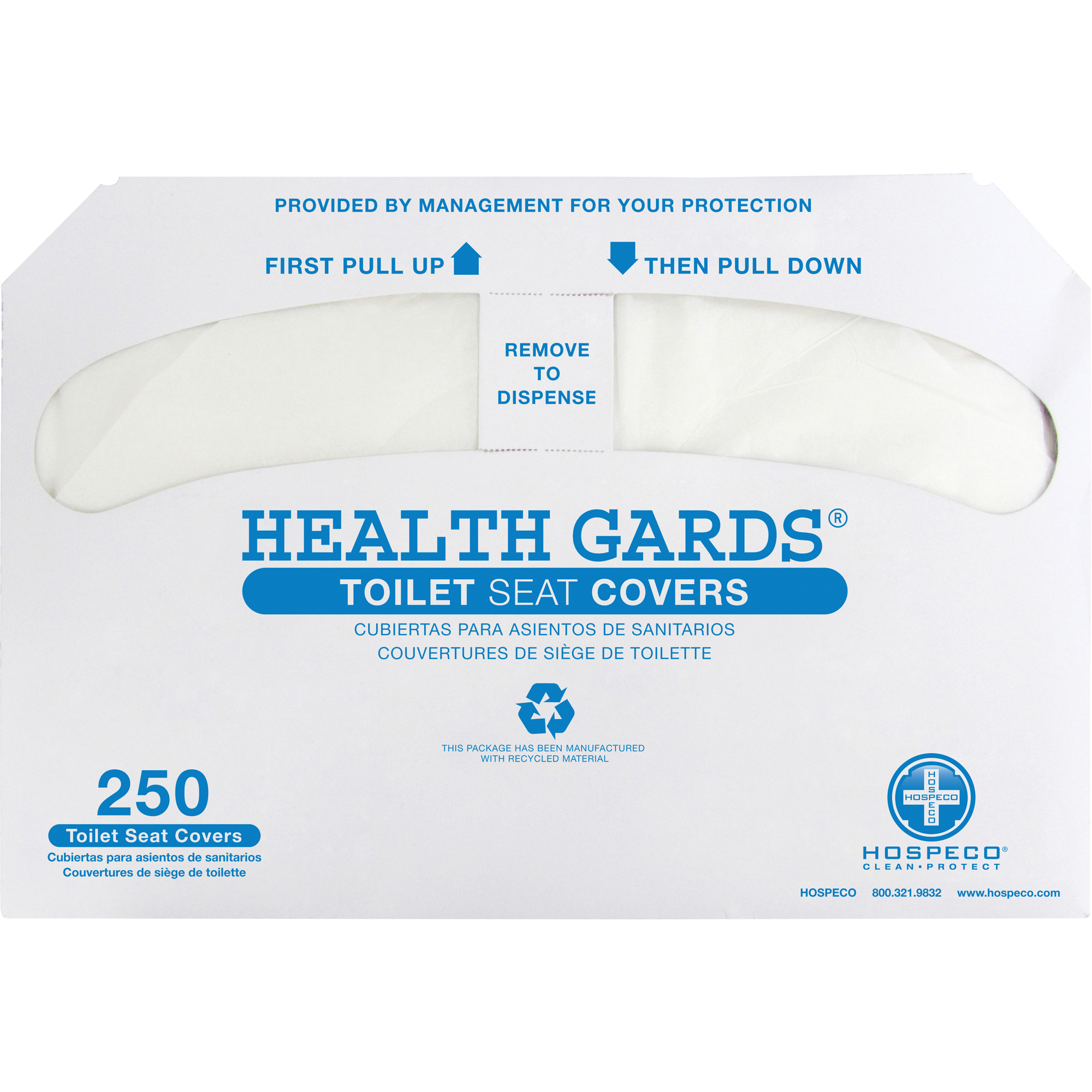 Couvre-sièges de toilettes pliés en deux Health GardsMD