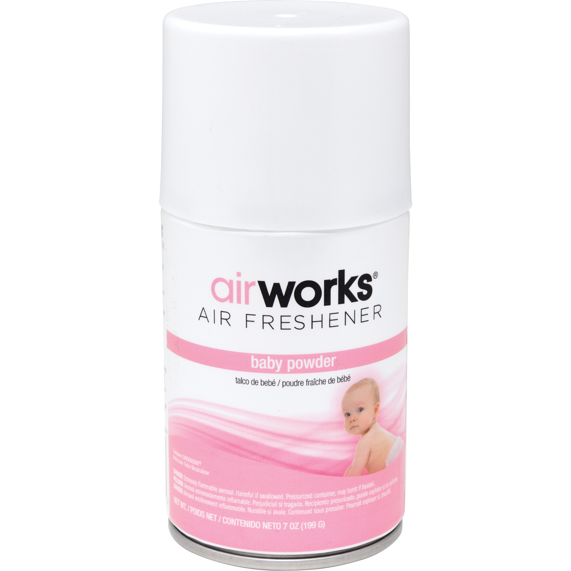 Désodorisant en aérosol à doses mesurées AirWorksMD, Poudre pour bébés, Canette aérosol