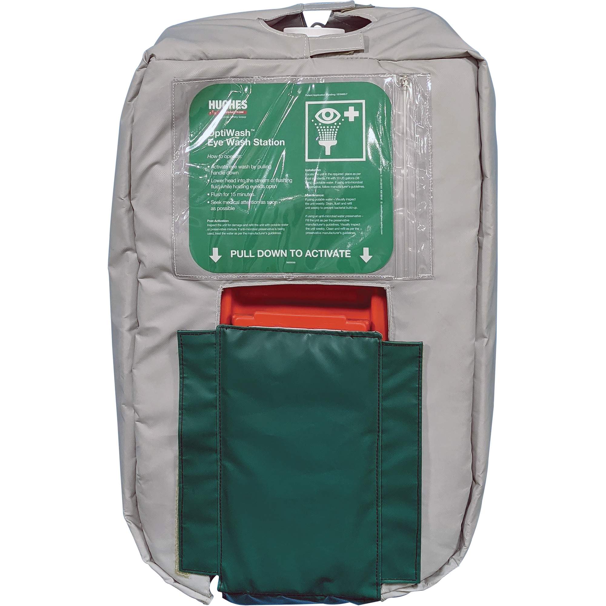 Enveloppe isolée pour douche oculaire de 10 gallons alimentée par gravité