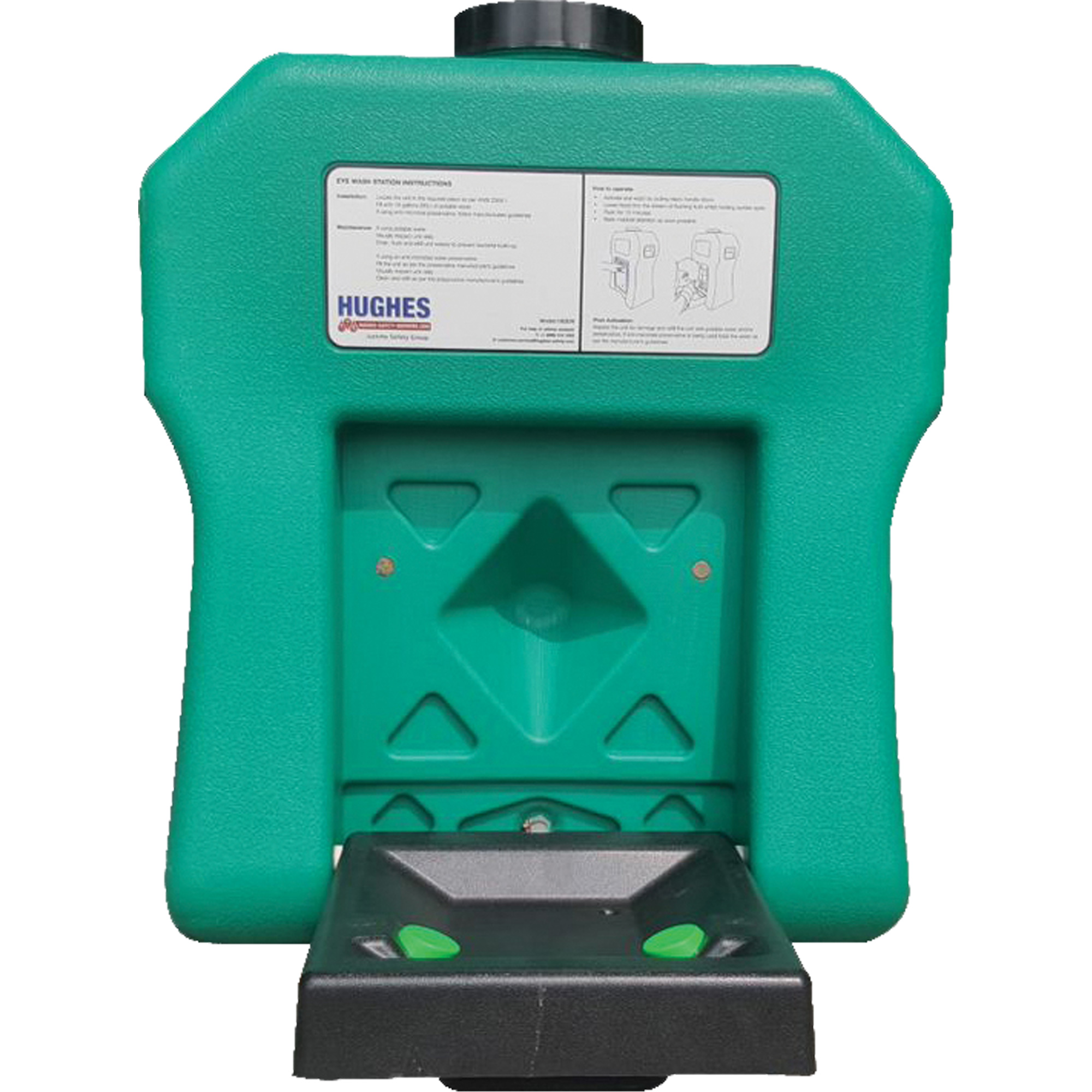 Poste de douche oculaire portable autonome, Alimenté par gravité, Capacité 16 gal., Conformité ANSI Z358.1