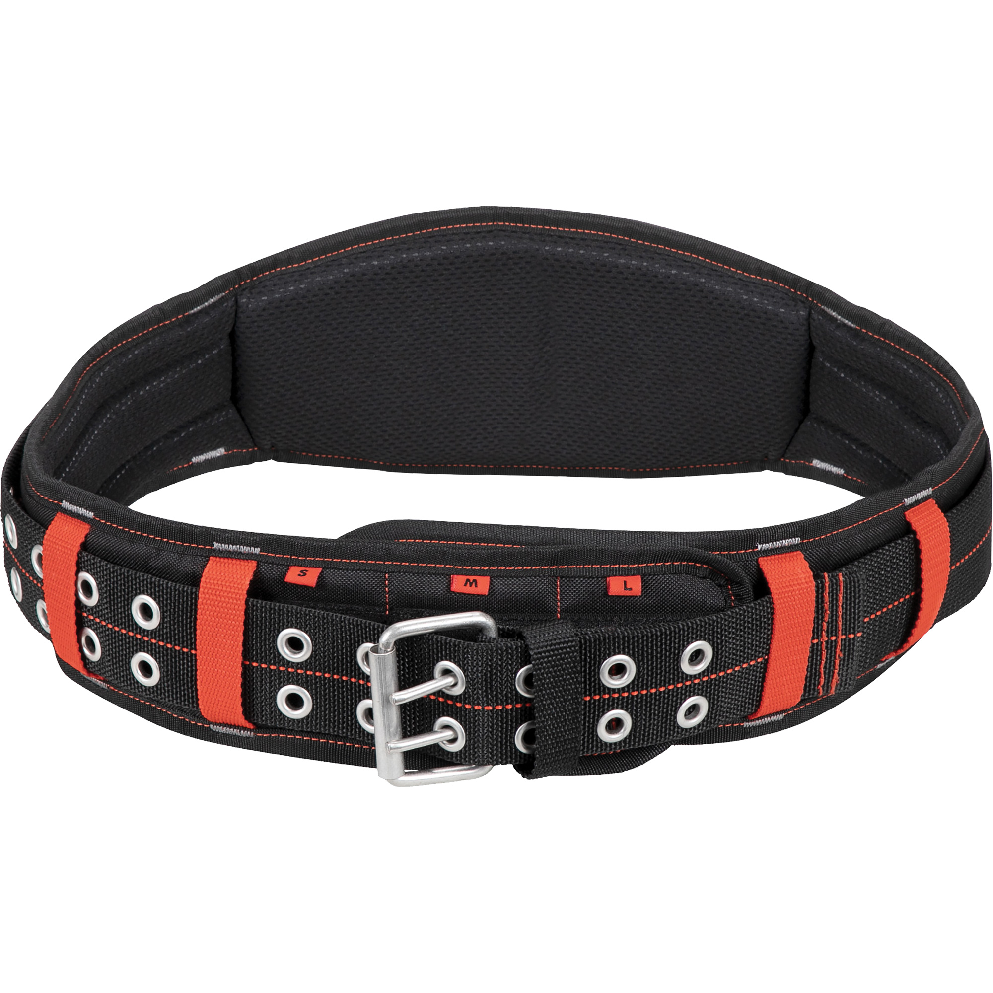 Ceinture coussinée de 5", Noir/Rouge