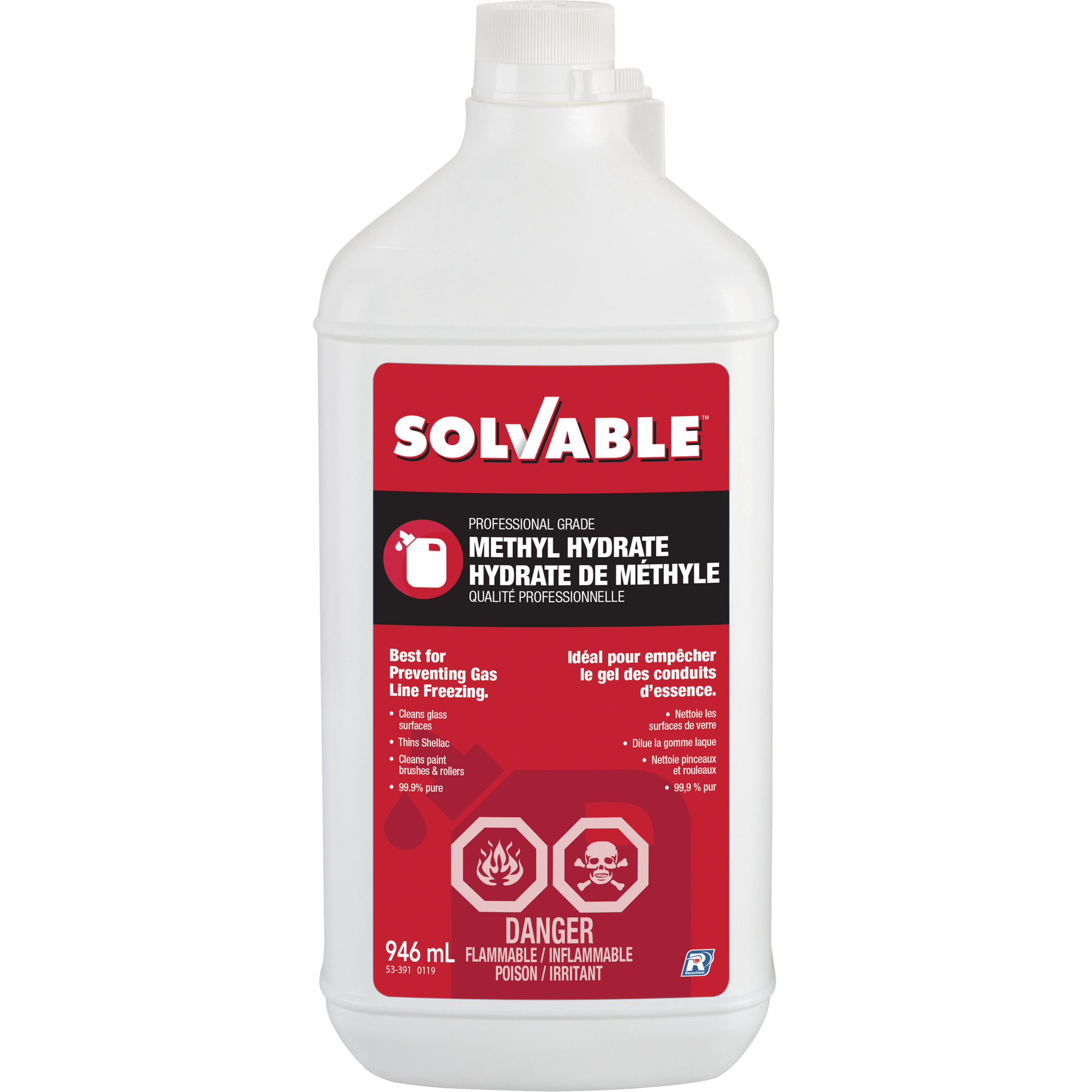 Hydrate de méthyle, Bouteille