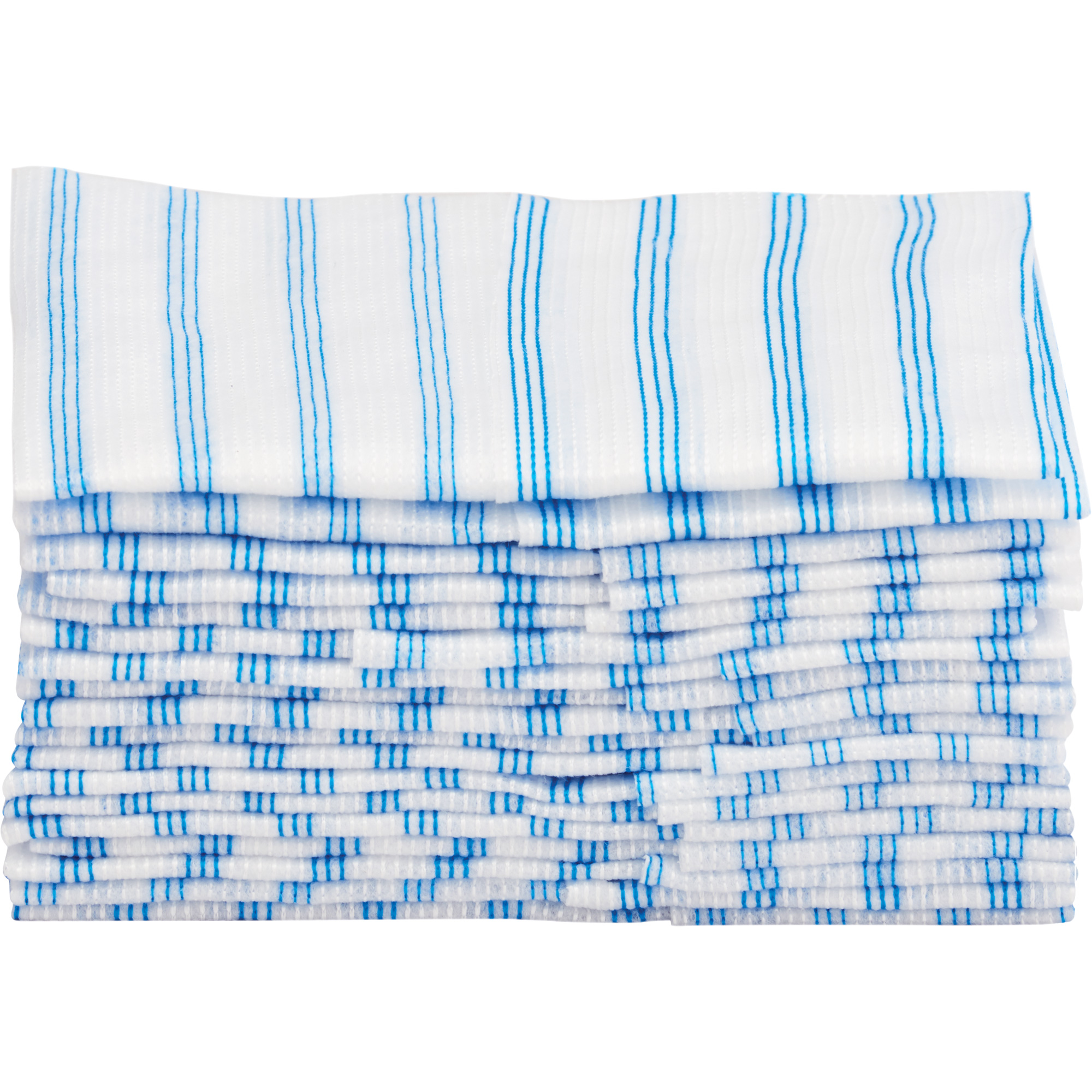 Chiffons jetables, Microfibre, Bleu/Blanc