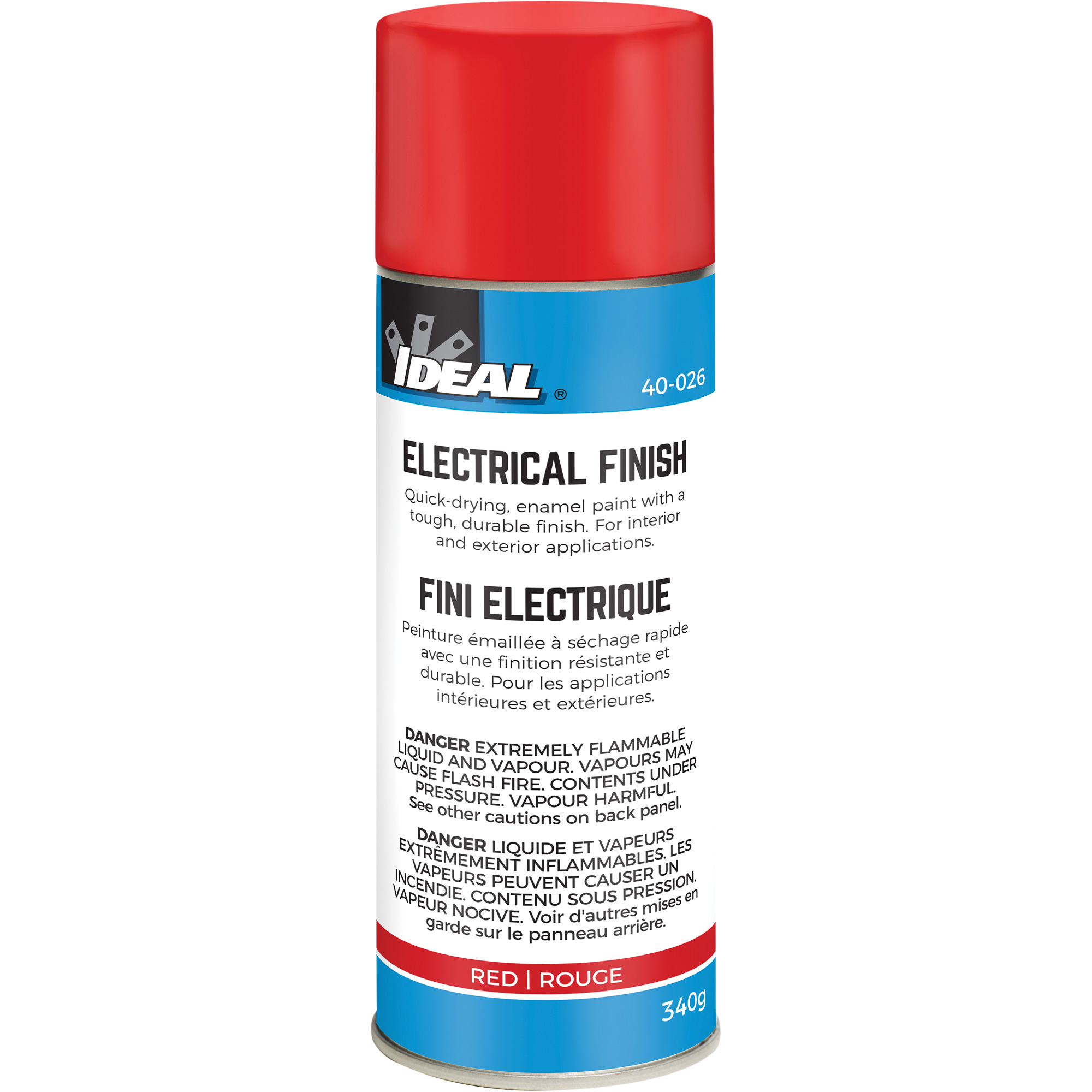 Peinture-émail à séchage rapide pour fini isolant, Canette aérosol, Rouge