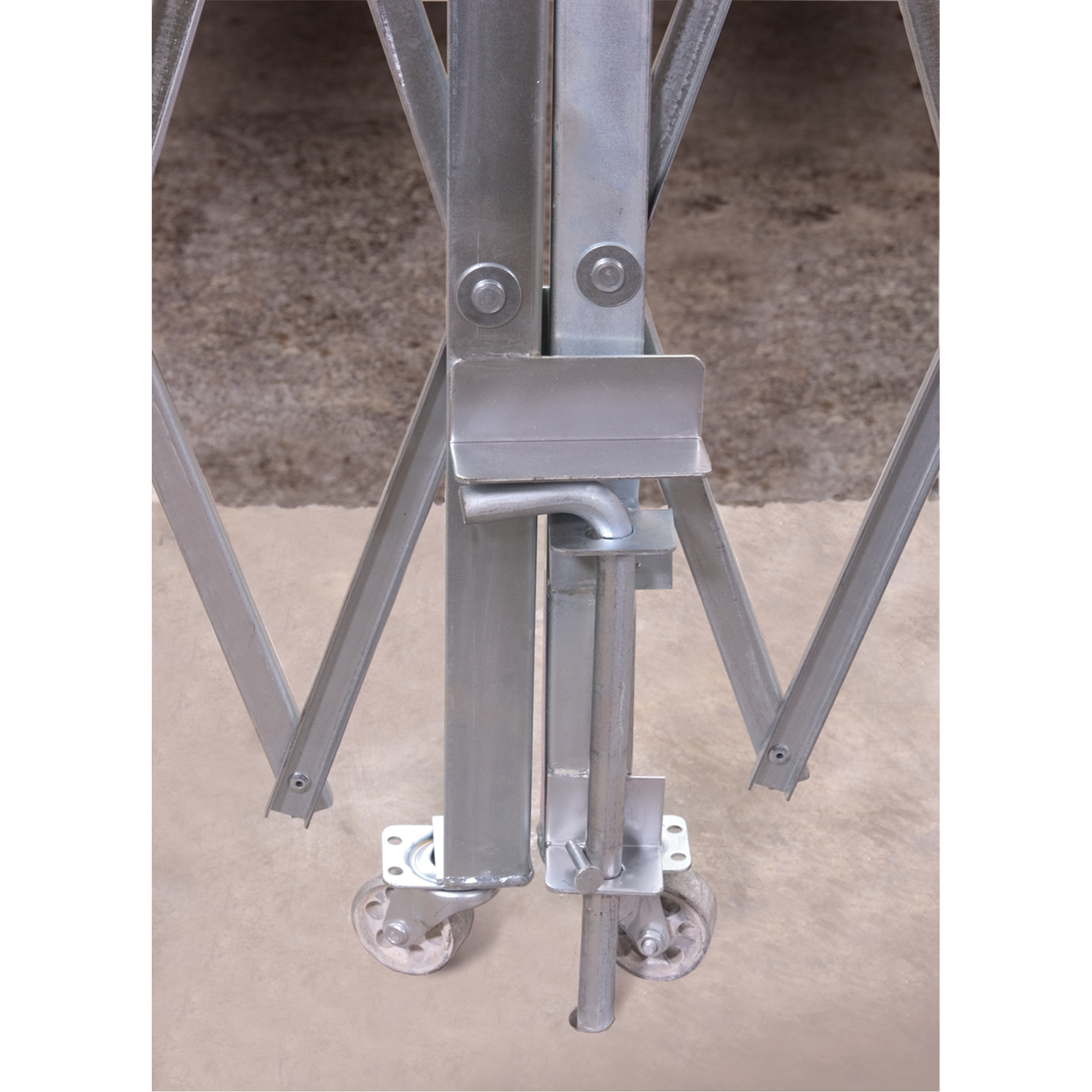 Barrières de sécurité galvanisées repliables, Repliable double fixe, 10' lo x 7' h déployé – Image 2