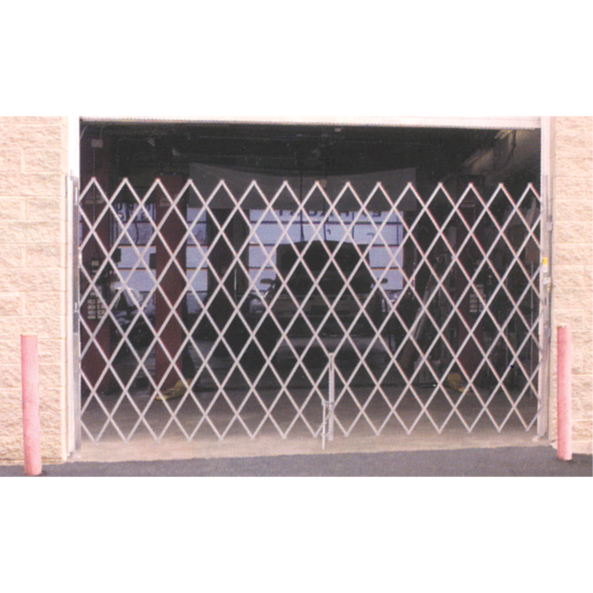 Barrières de sécurité galvanisées repliables, Repliable simple fixe, 4' lo x 6' h déployé