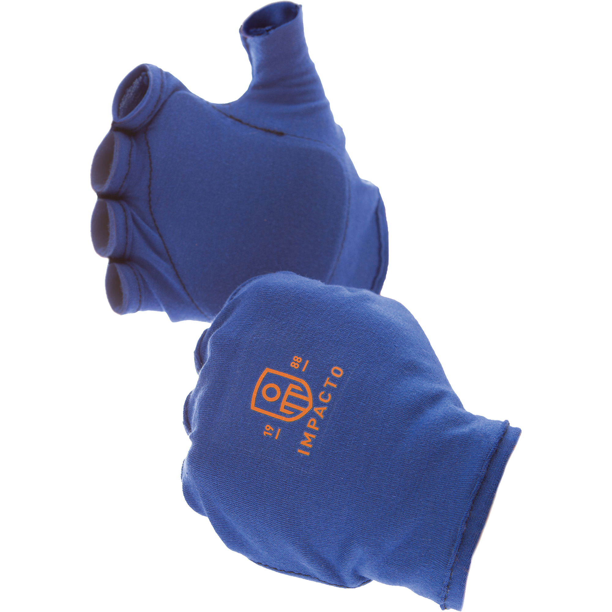 Doublures antichocs pour gants sans doigts, main droite, 9/Grand, Paume en Synthétique, Poignet À enfiler