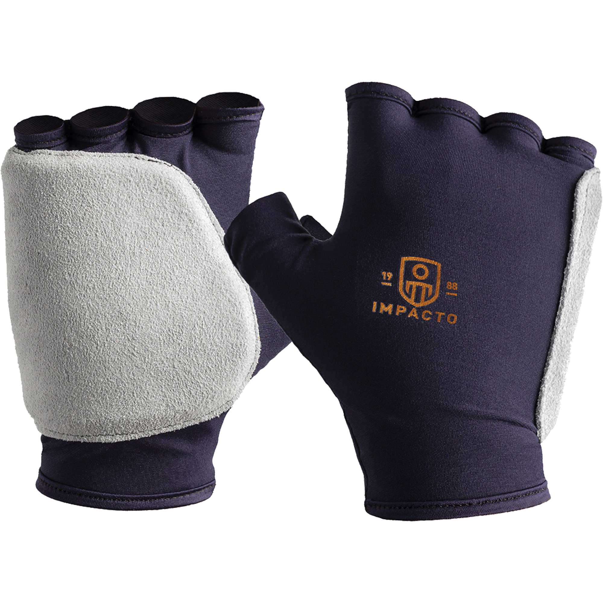 Enveloppe protectrice pour gant droit contre les impacts latéraux et de la paume, T-Grand, Paume en Cuir fleur, Poignet À enfiler
