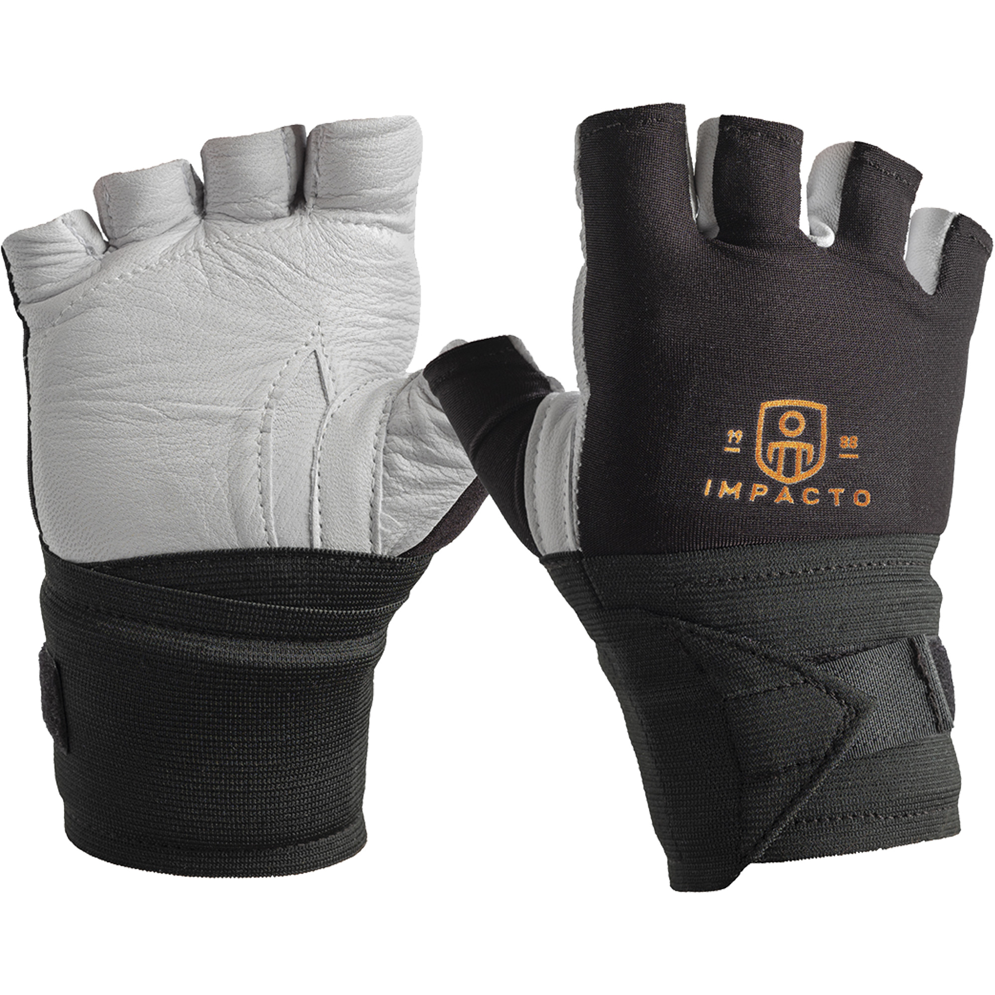 Gant demi-doigts antivibrations pour la main gauche, Taille Grand, Paume Cuir fleur