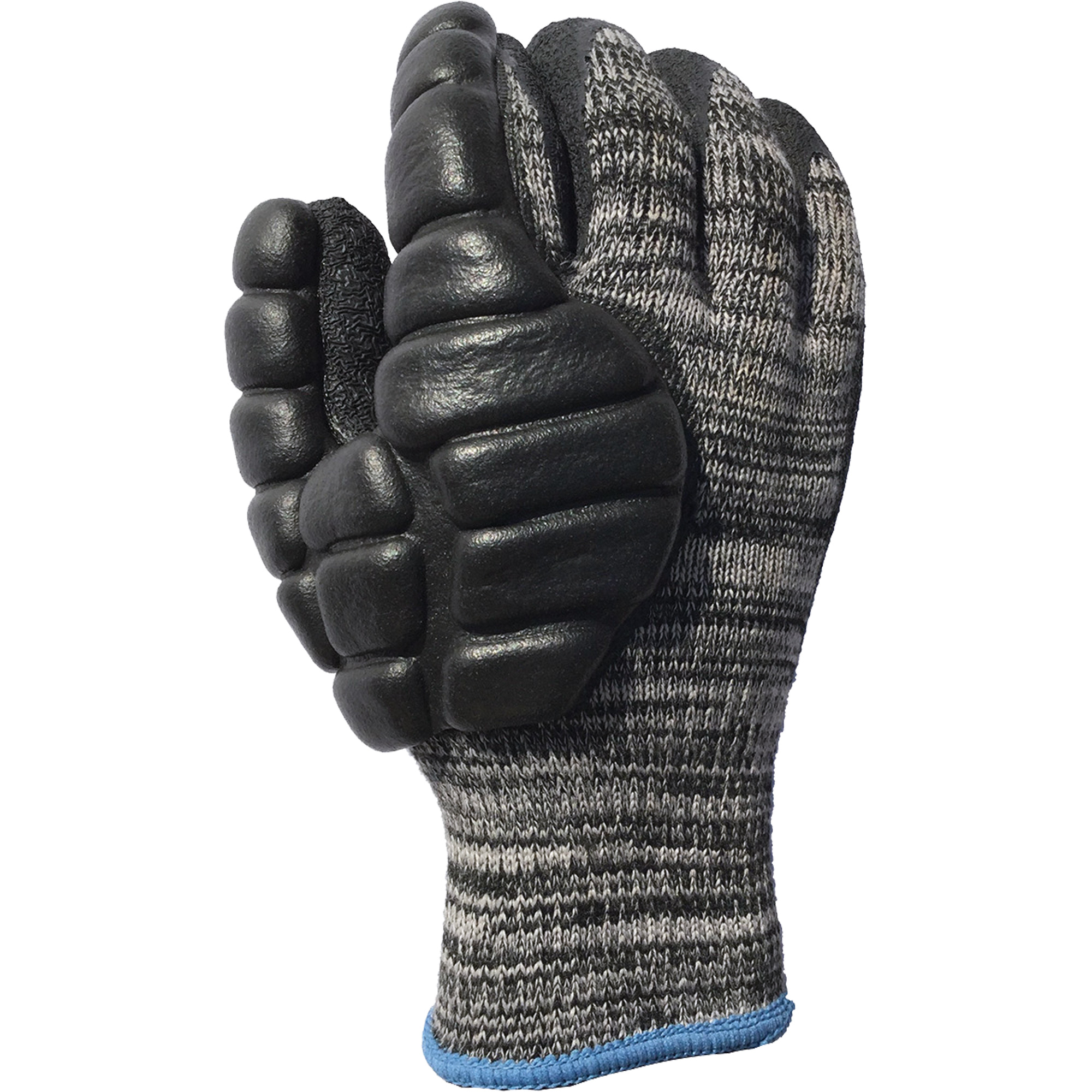 Gants antichocs enduits pour le martelage, 9/Grand, Paume en Synthétique, Poignet Élastique