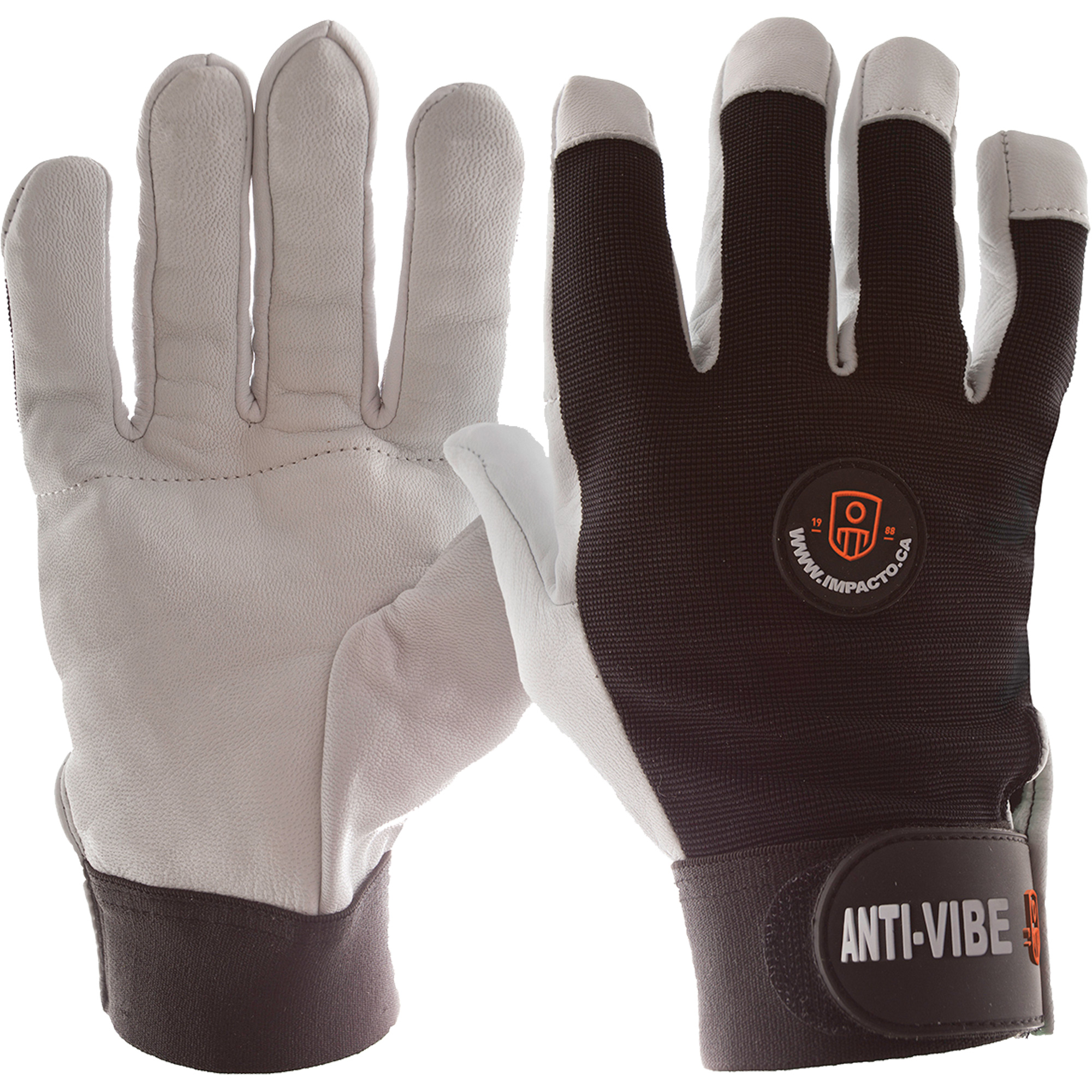 Gants antivibrations Air GloveMD, Taille Grand, Paume Cuir perlé