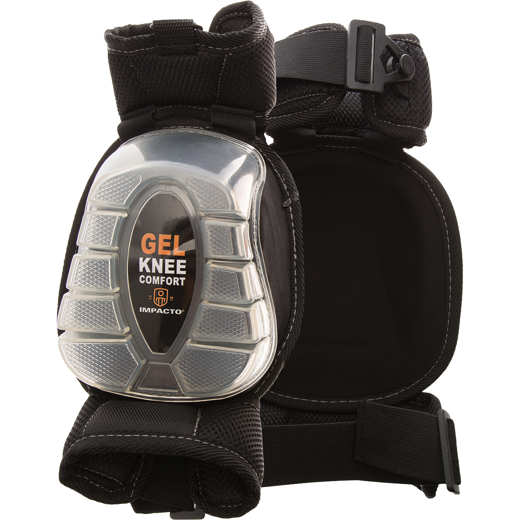 Genouillères articulées Gel-Pro, Style Boucle, Protège-genoux Plastique, Tampons Gel