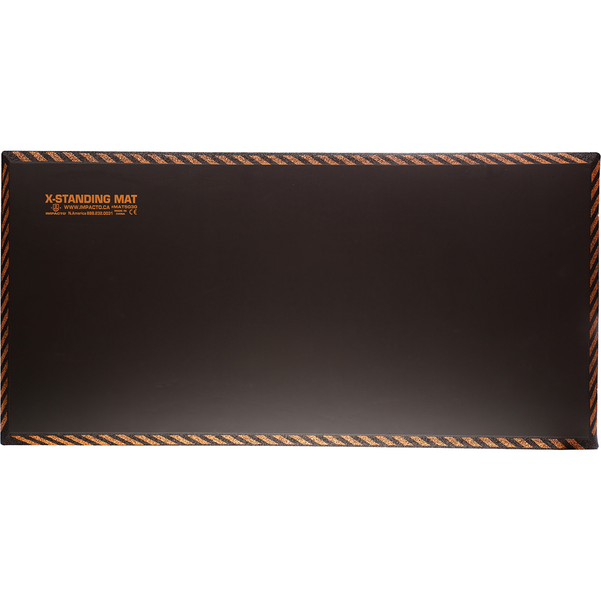 Tapis anti-fatigue pour travail debout, Lisse, 18" x 36" x 1", Noir, Caoutchouc