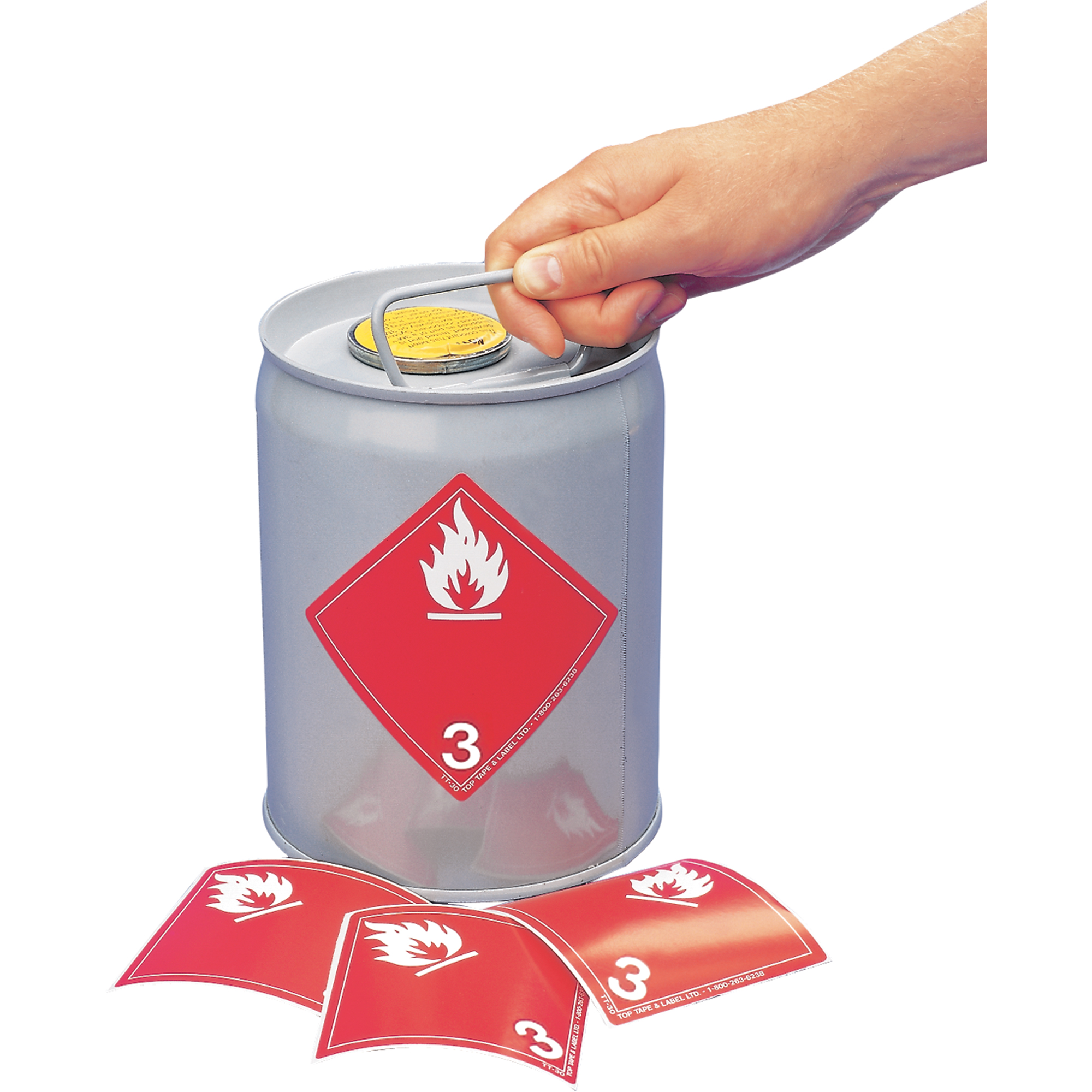 Étiquettes d'expédition TMD, Classe 3, Liquides inflammables, Papier