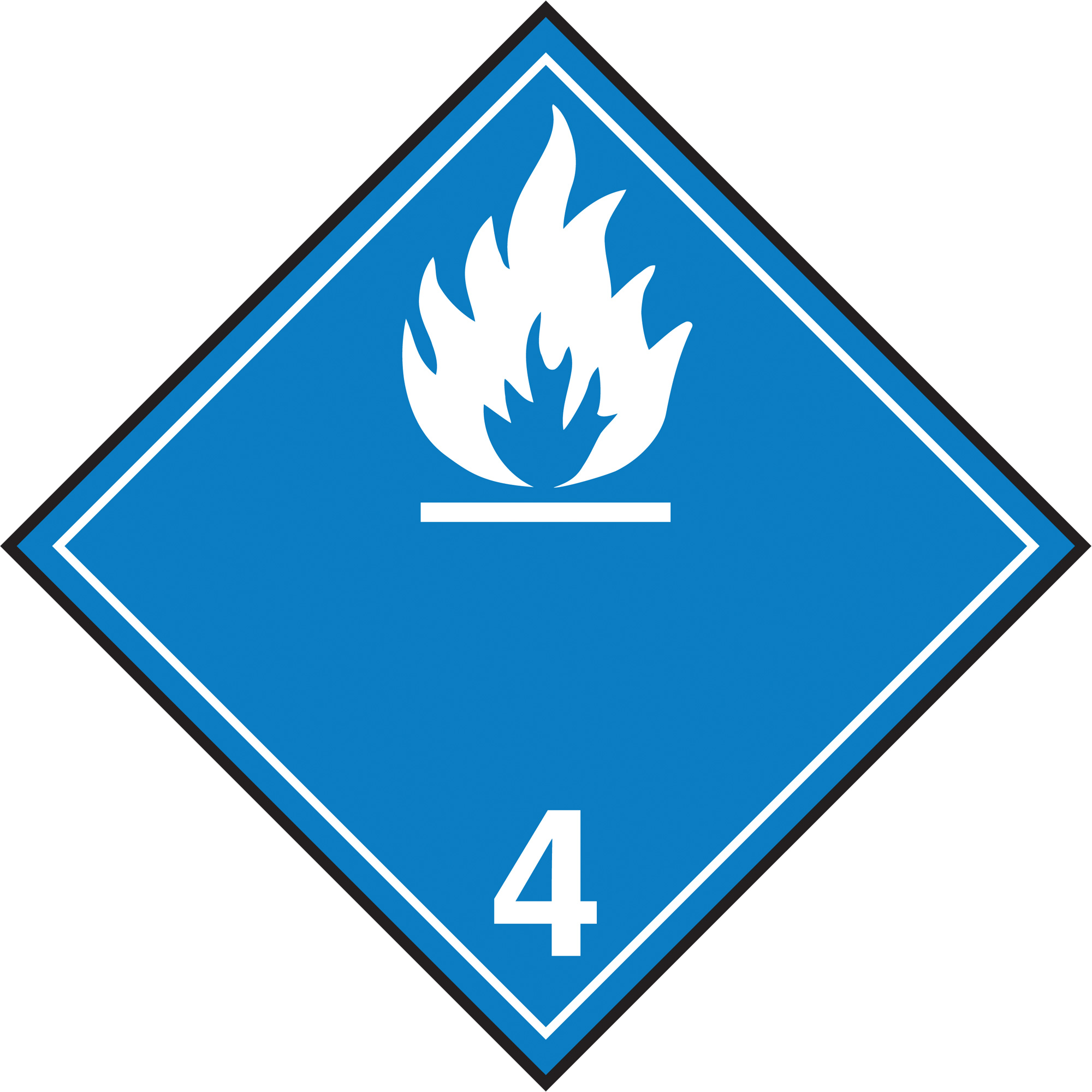 Étiquettes d'expédition TMD, Classe 4,3, Substances réactives à l'eau, Papier