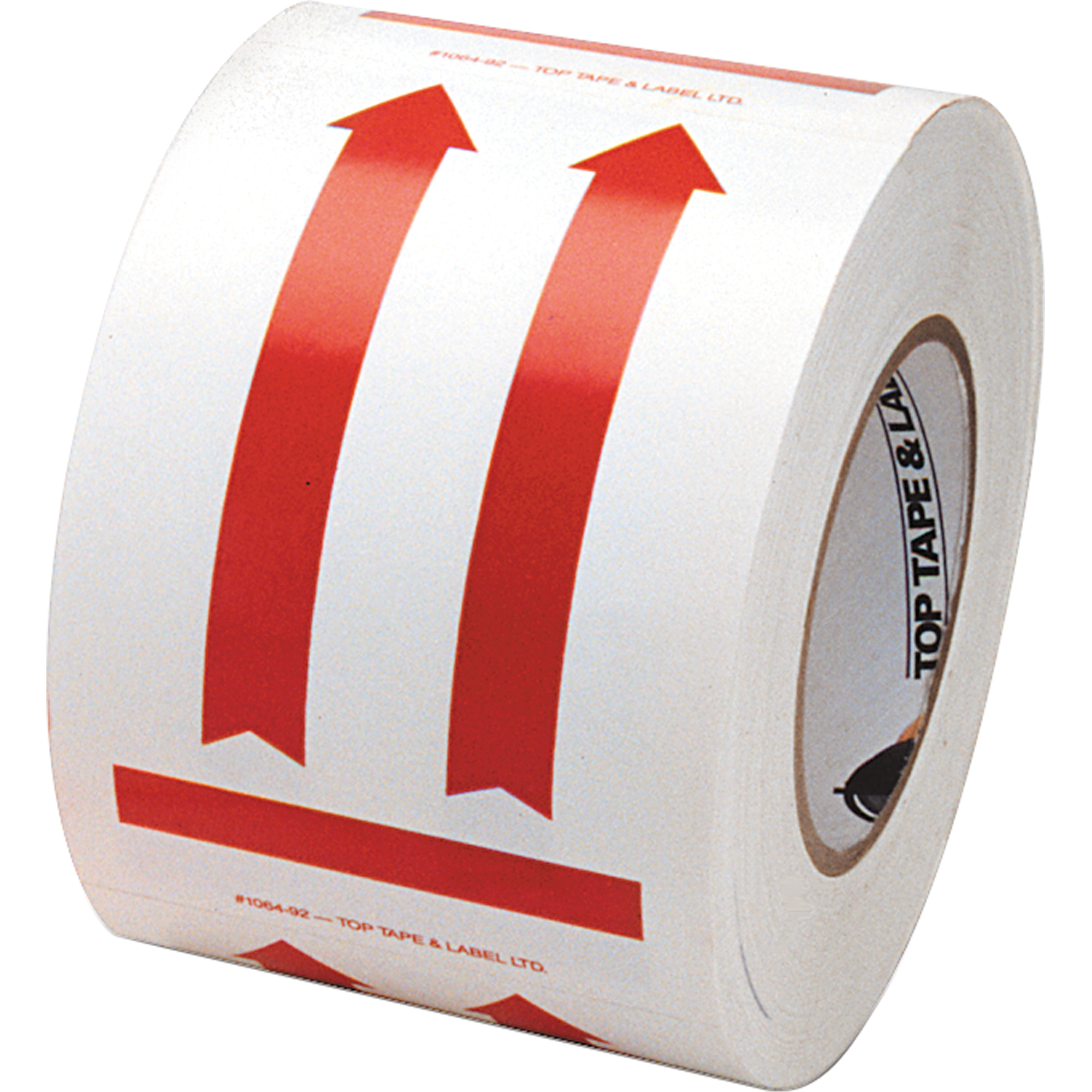 Étiquettes pour traitement spécial a/pictogramme Ce côté vers le haut, 6" lo x 4" la, Rouge/blanc