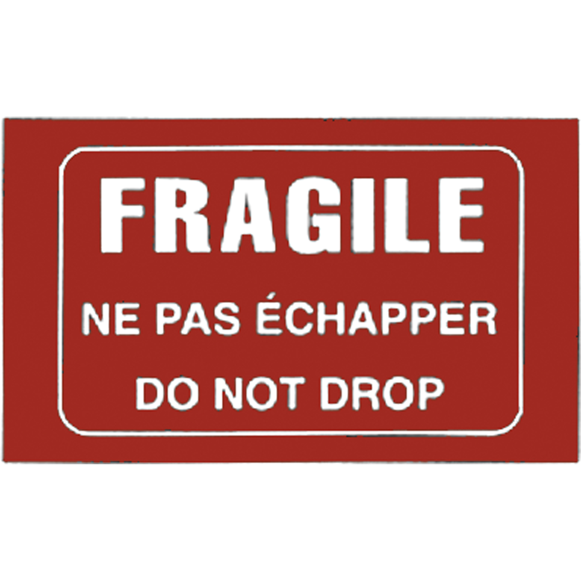 Étiquettes pour traitement spécial bilingues «Fragile», 5" lo x 3" la, Blanc/rouge