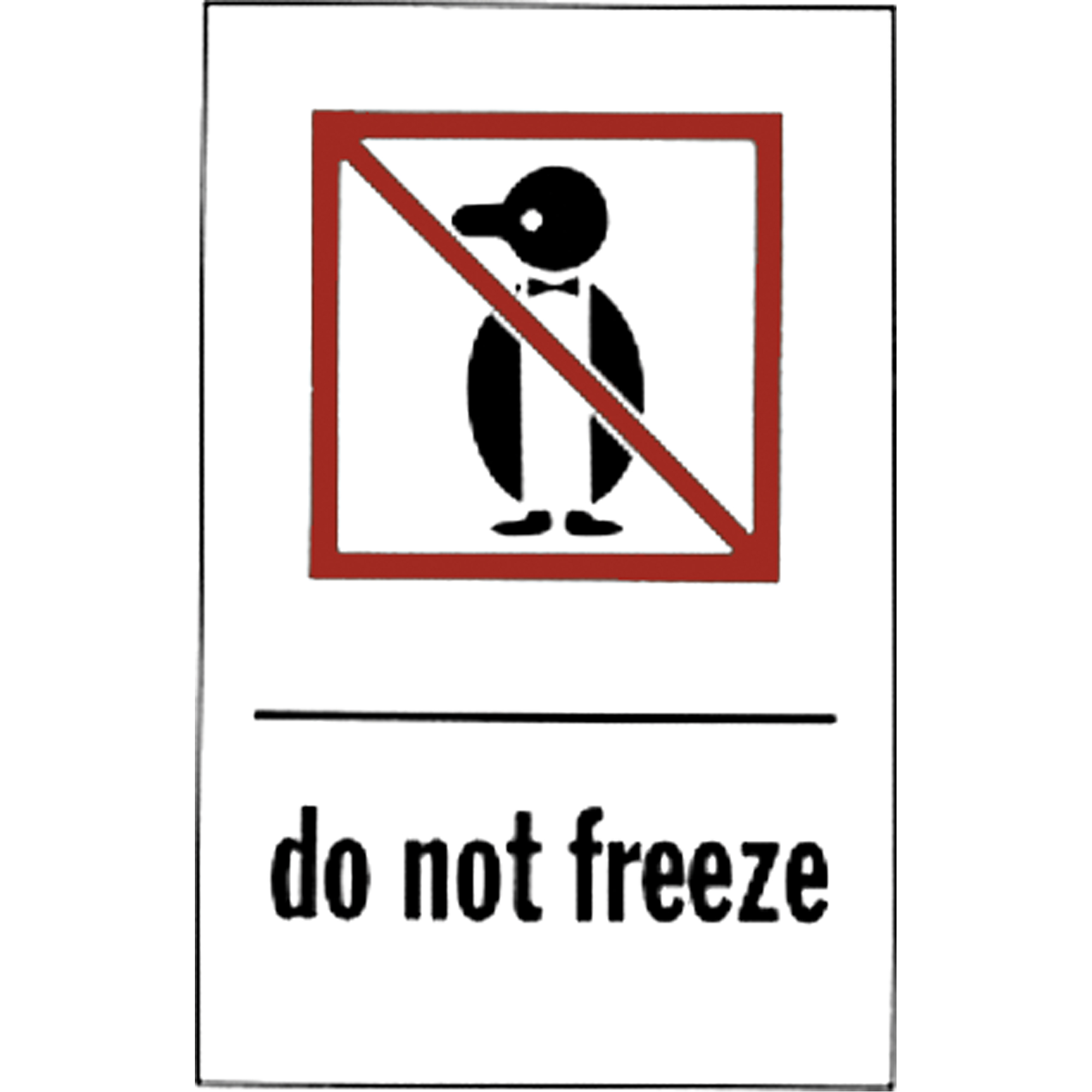Étiquettes pour traitement spécial «Do Not Freeze», 6" lo x 4" la, Rouge/blanc