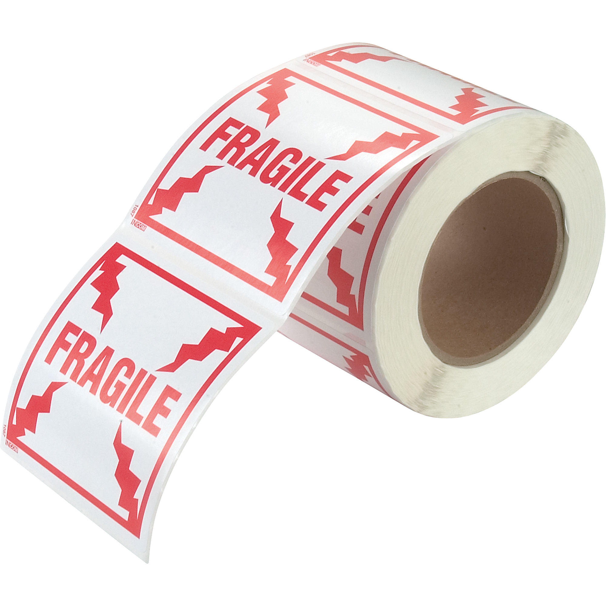Étiquettes pour traitement spécial «Fragile», 4" lo x 4" la, Rouge/blanc