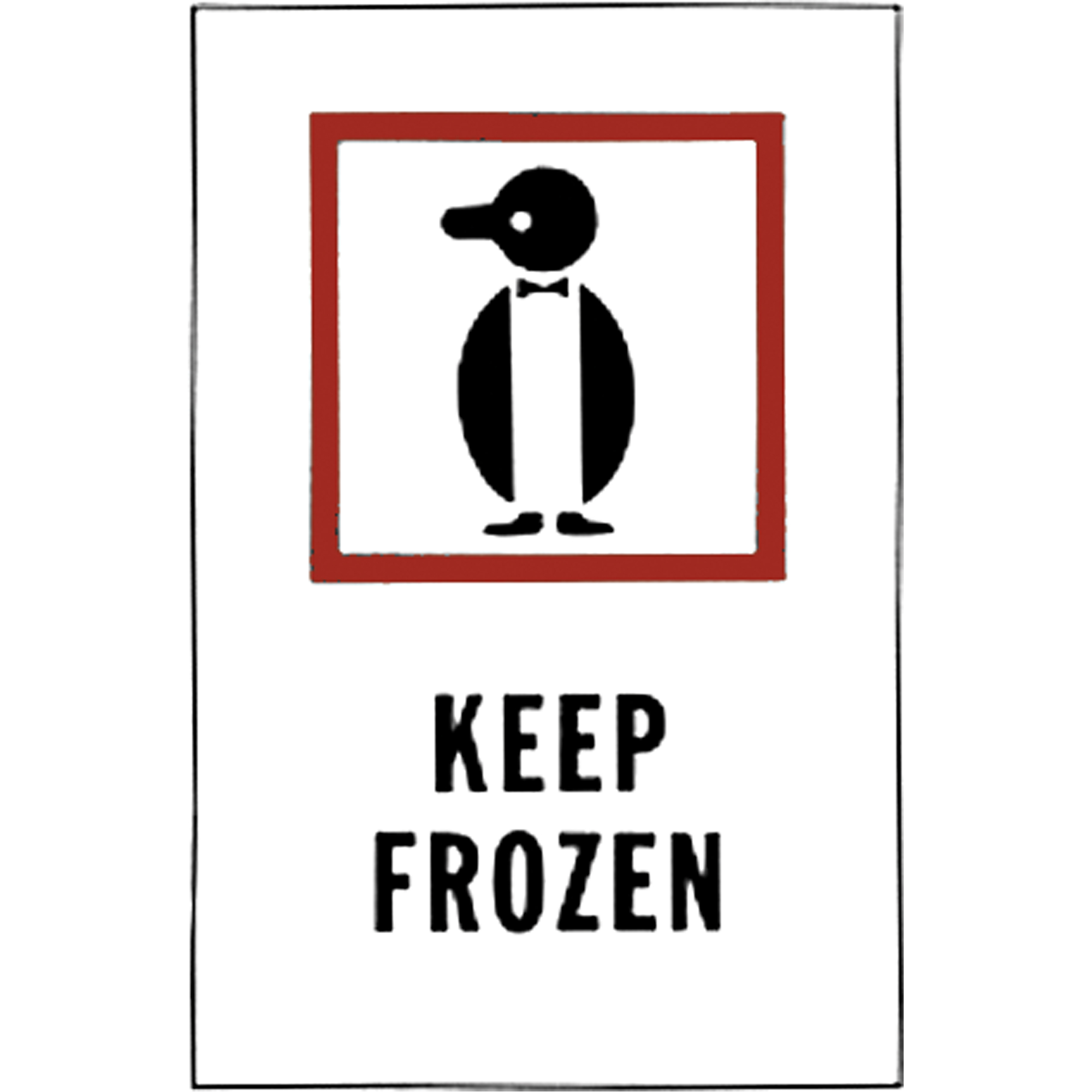 Étiquettes pour traitement spécial «Keep Frozen», 6" lo x 4" la, Rouge/blanc