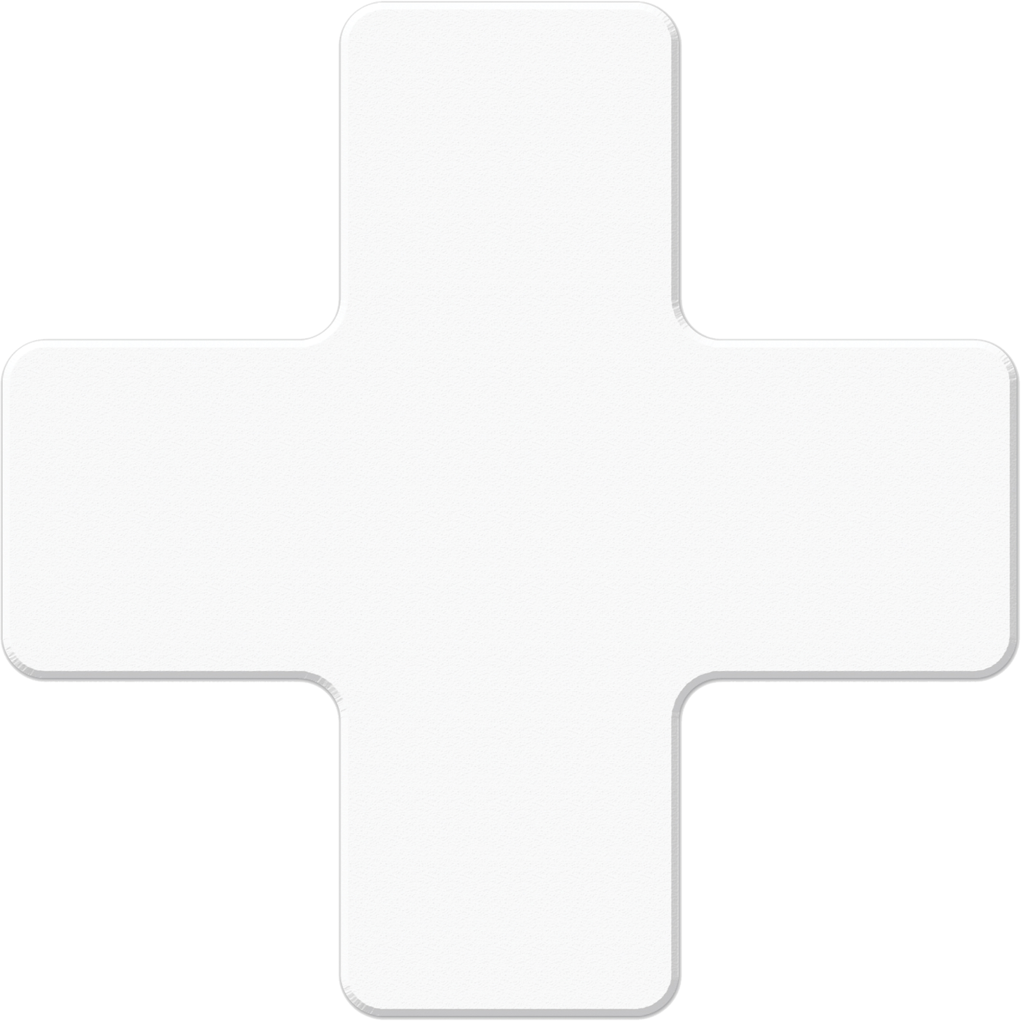 Marqueurs allégée/5S Armor Stripe, Croix, 6" lo x 6" la, Blanc, Plastique