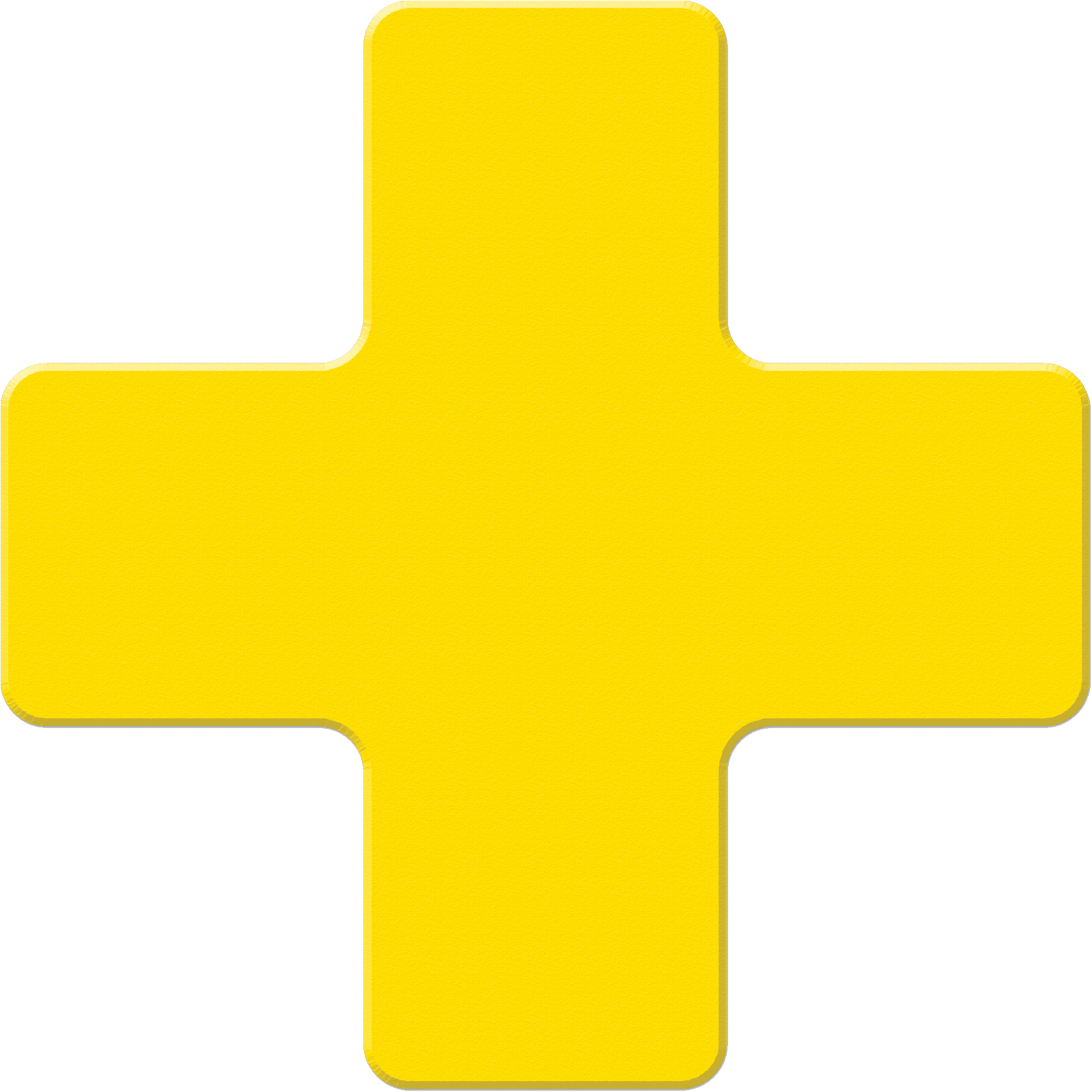 Marqueurs allégée/5S Armor Stripe, Croix, 6" lo x 6" la, Jaune, Plastique