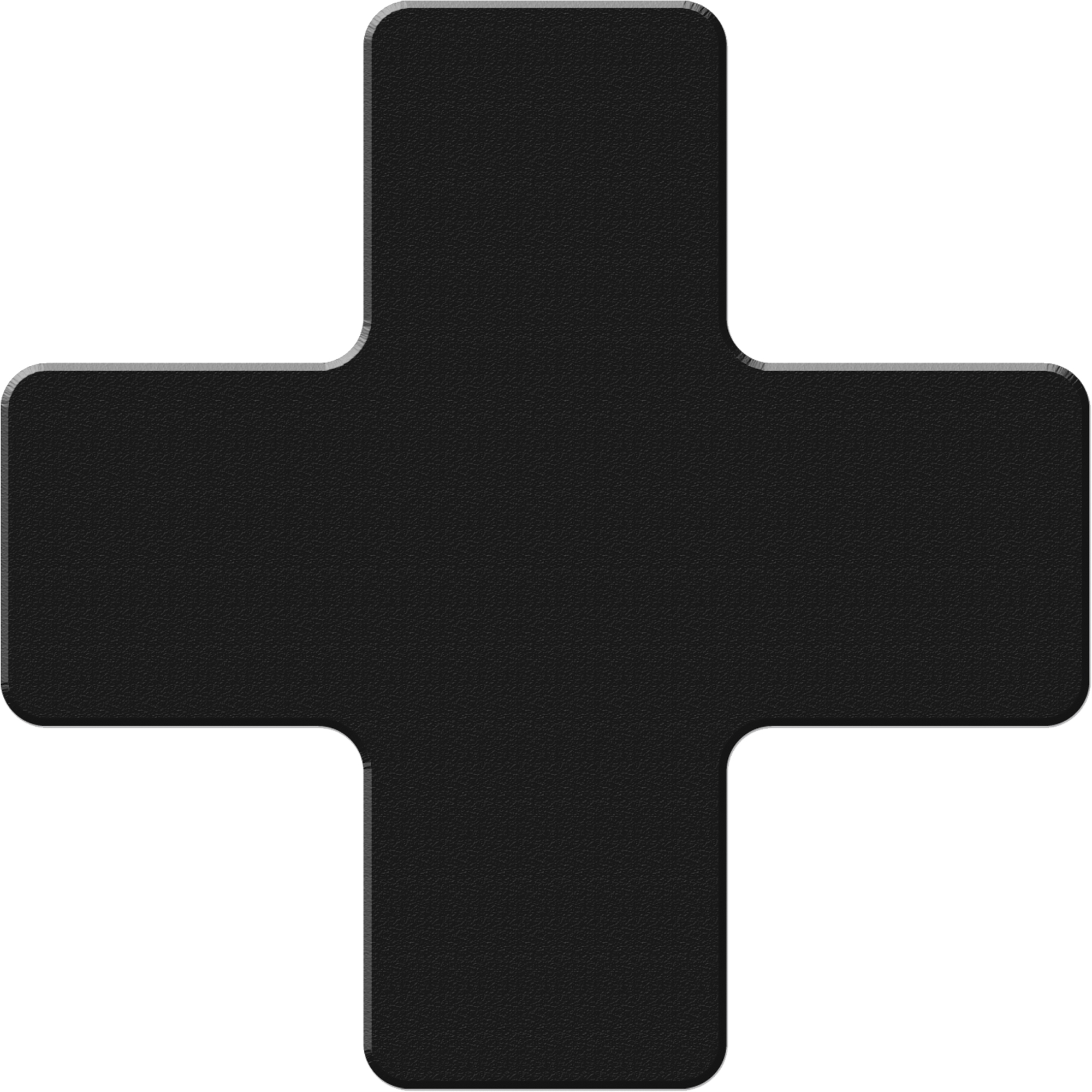 Marqueurs allégée/5S Armor Stripe, Croix, 6" lo x 6" la, Noir, Plastique