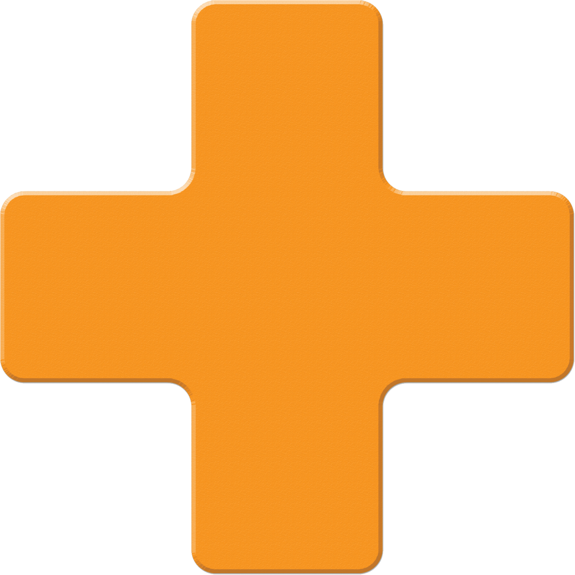 Marqueurs allégée/5S Armor Stripe, Croix, 6" lo x 6" la, Orange, Plastique