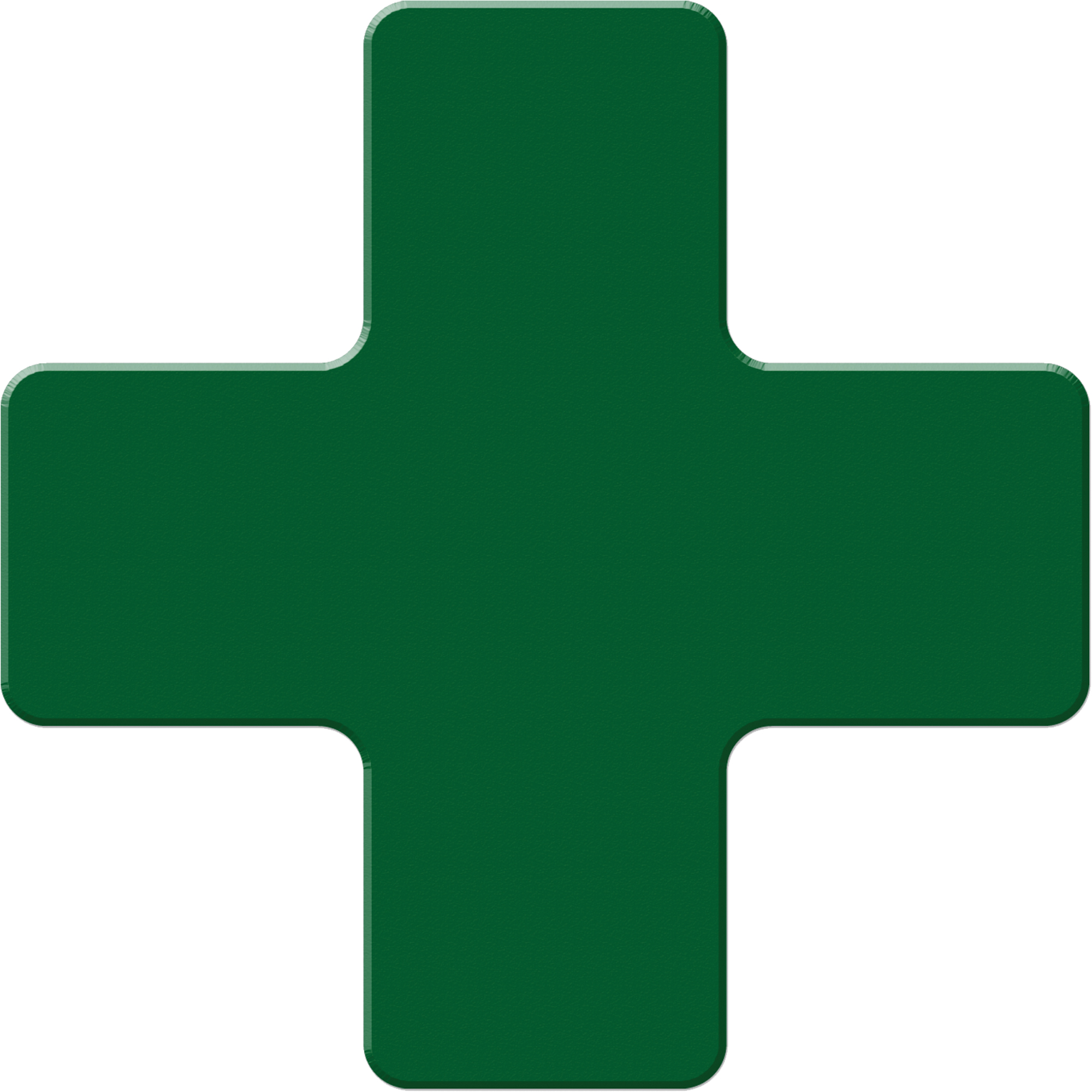 Marqueurs allégée/5S Armor Stripe, Croix, 6" lo x 6" la, Vert, Plastique