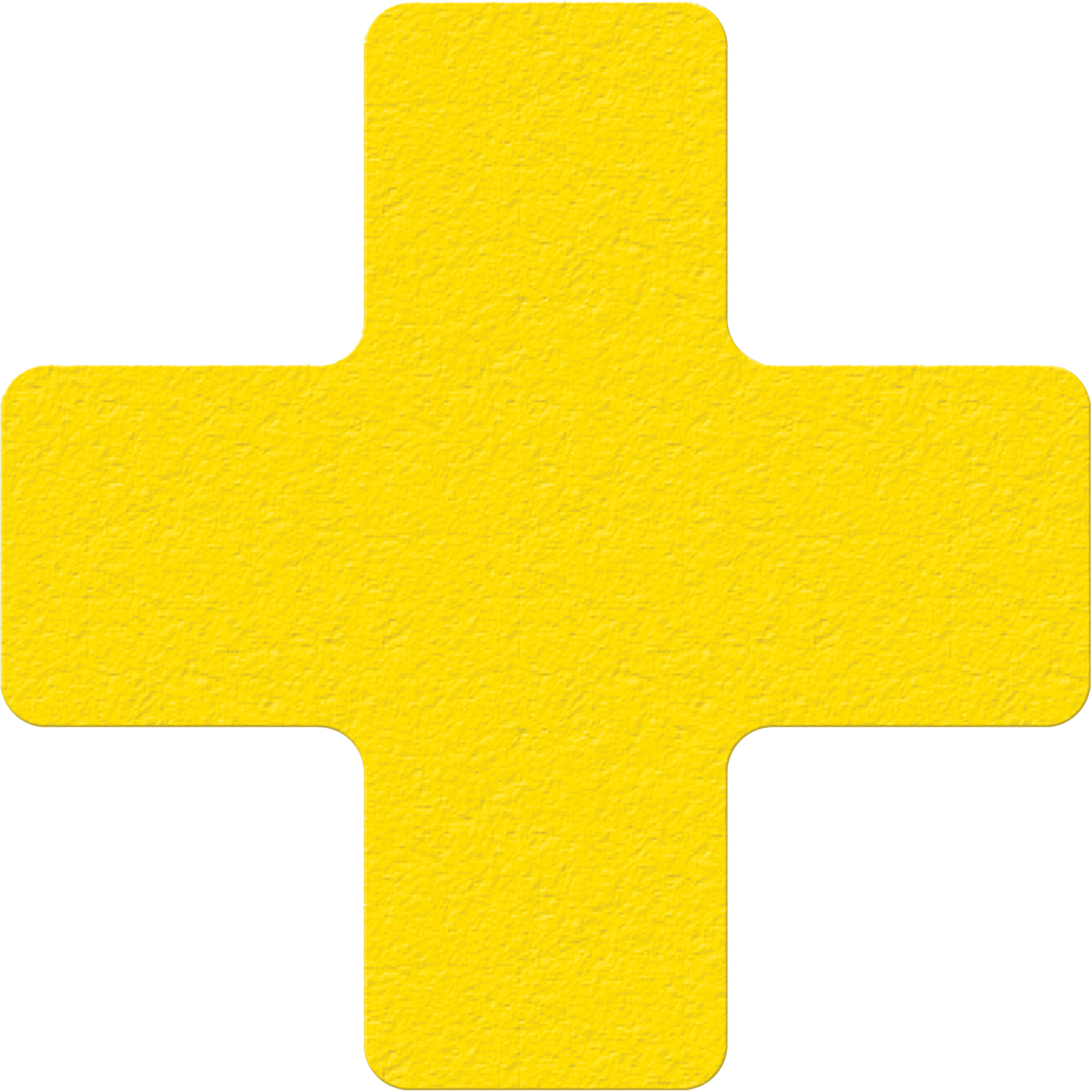 Marqueurs de fabrication allégée 5S, Croix, 6" lo x 6" la, Jaune, Vinyle