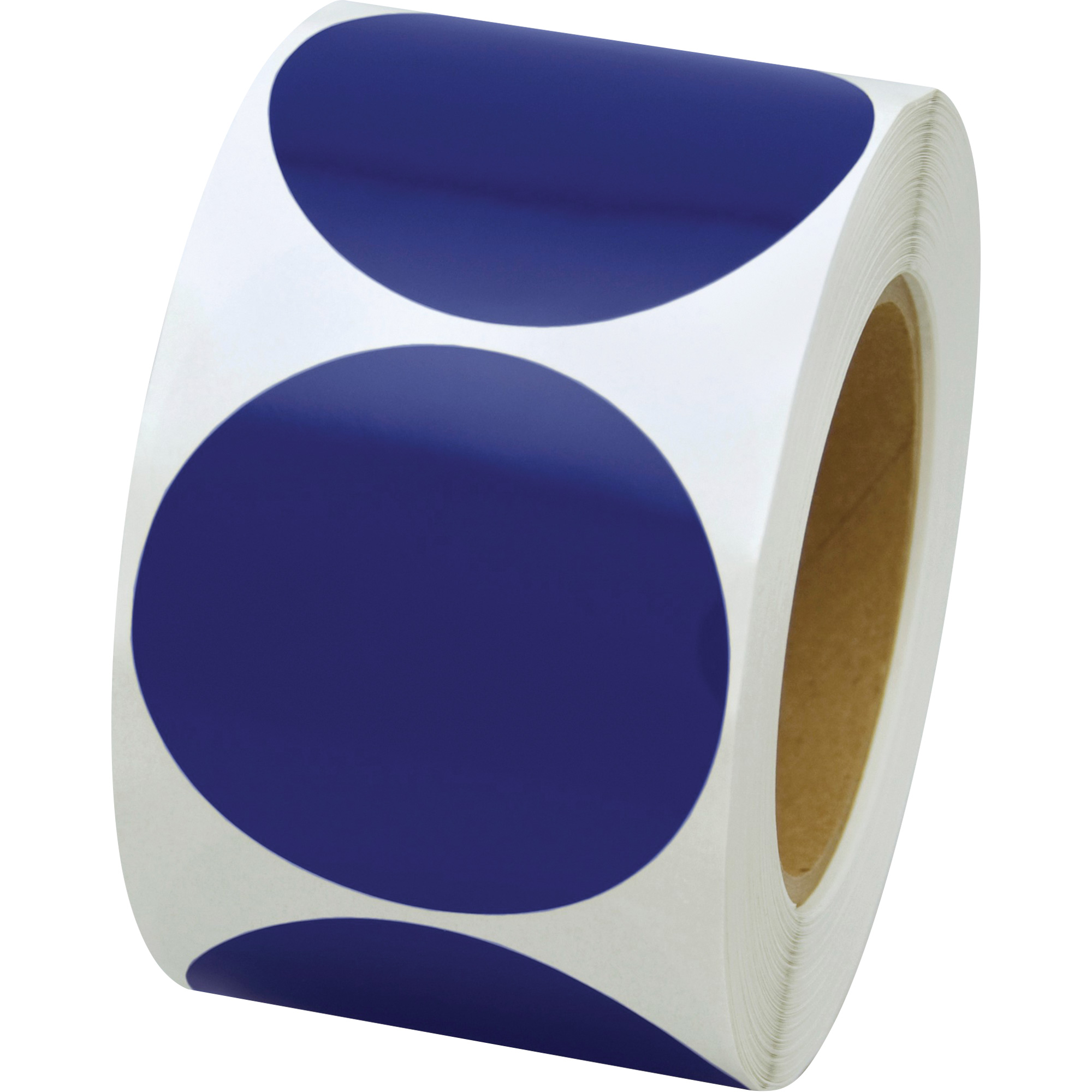 Pastilles de marquage colorées, Cercle, 3" lo x 3" la, Bleu, Vinyle