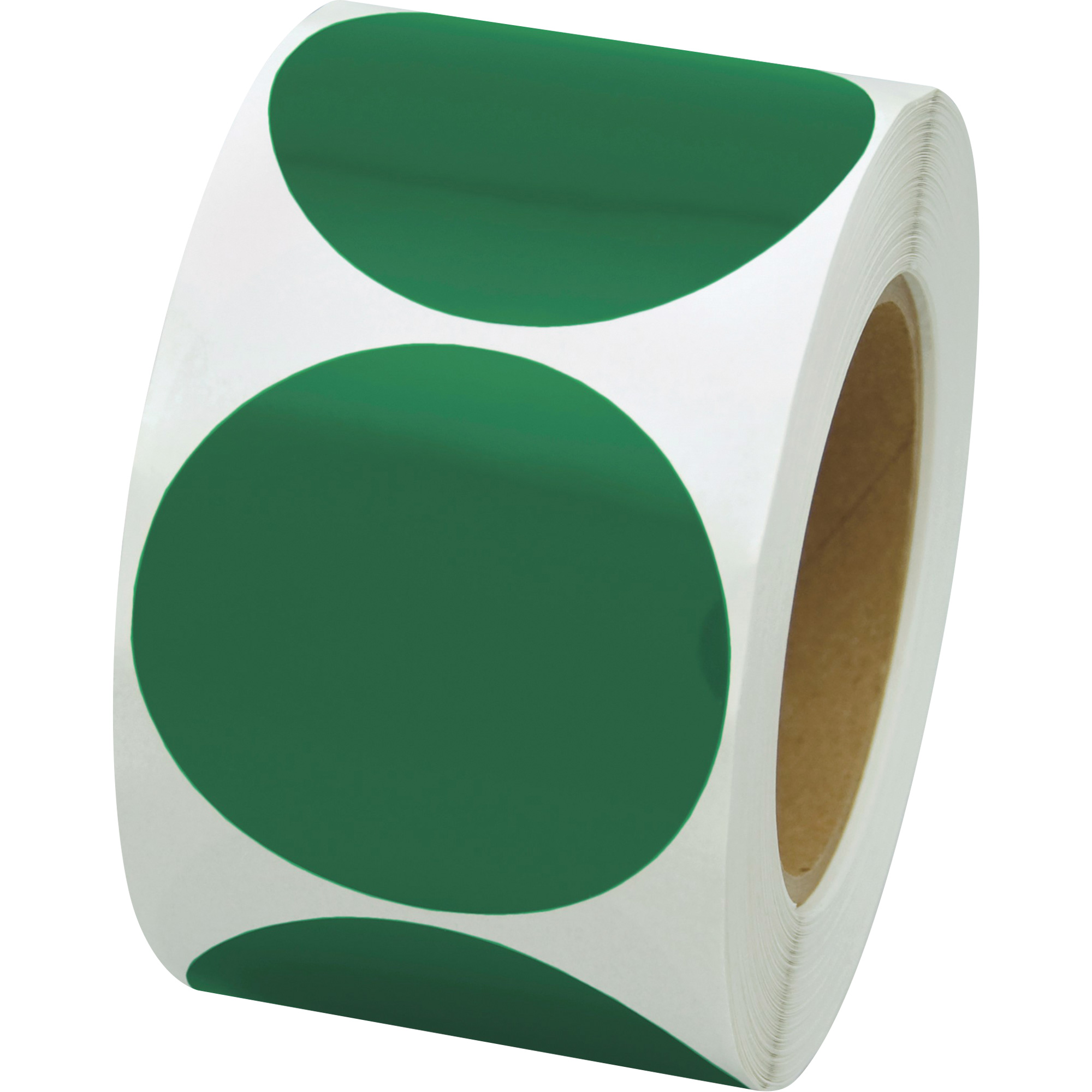 Pastilles de marquage colorées, Cercle, 3" lo x 3" la, Vert, Vinyle