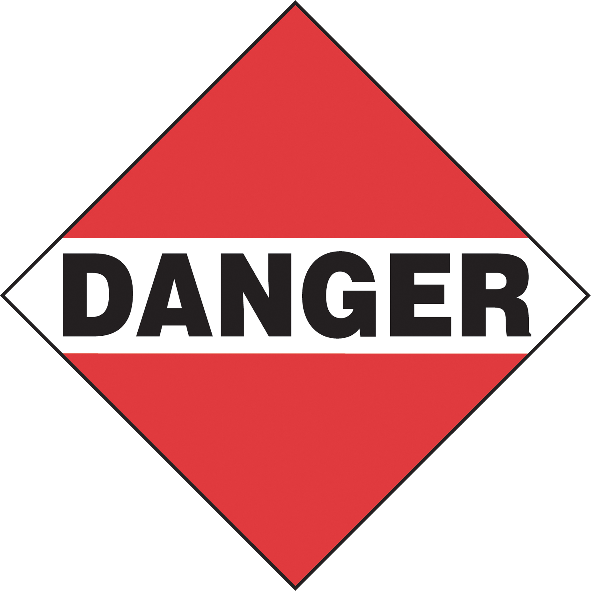Plaque-étiquette TMD danger chargement commun, Aluminium