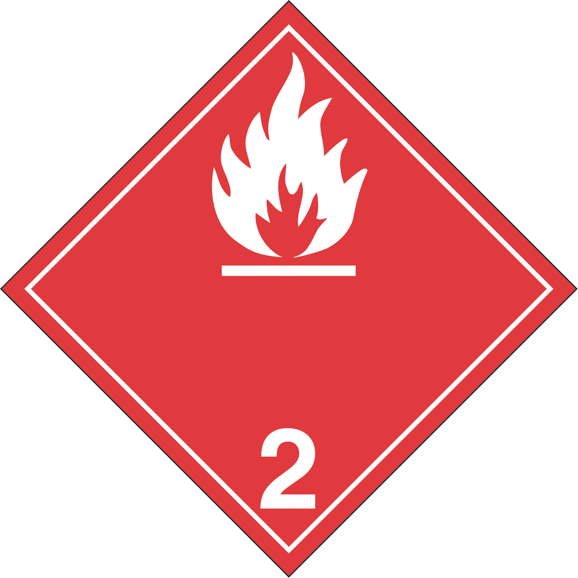 Plaque-étiquette TMD gaz inflammable, Aluminium