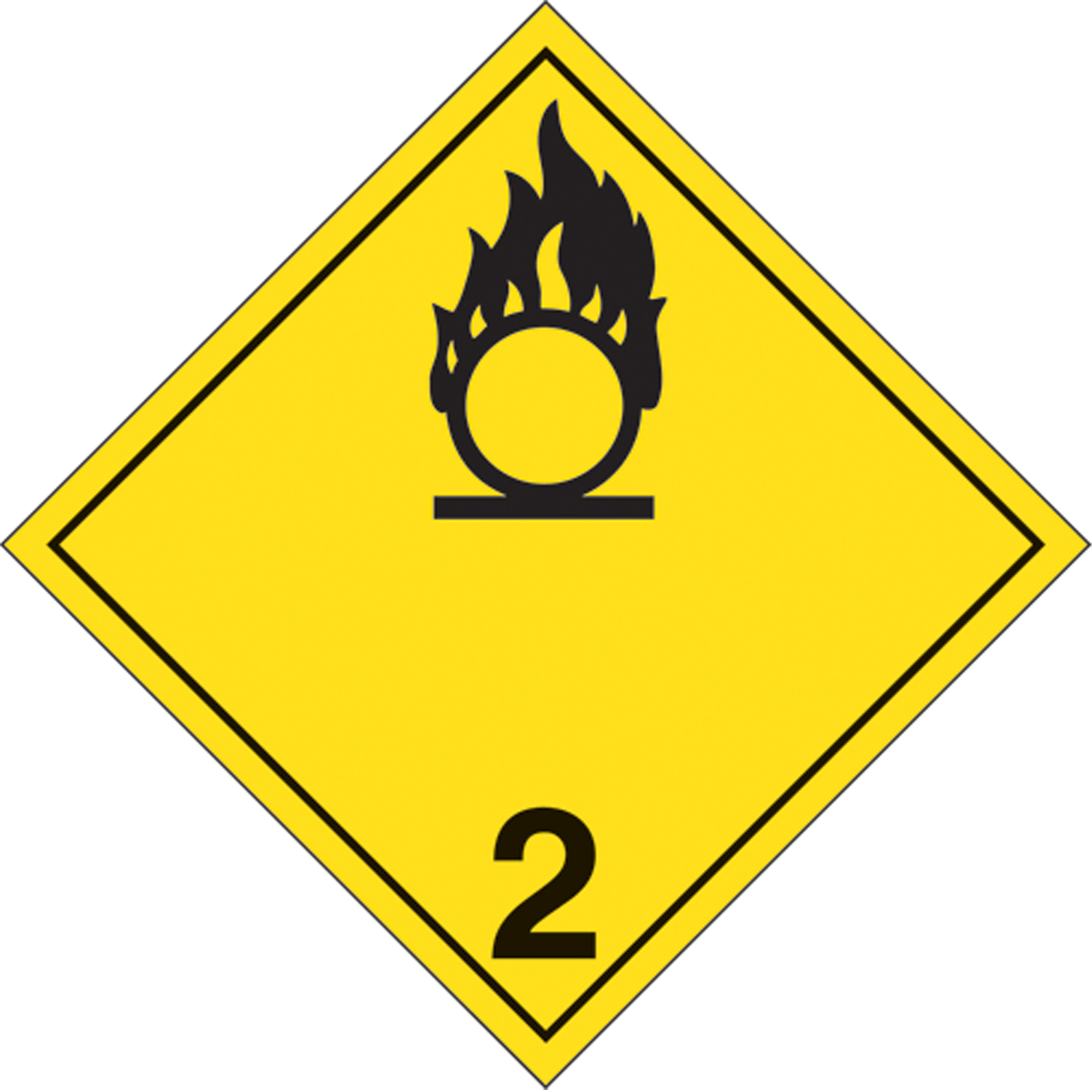 Plaque-étiquette TMD gaz oxidant, Aluminium