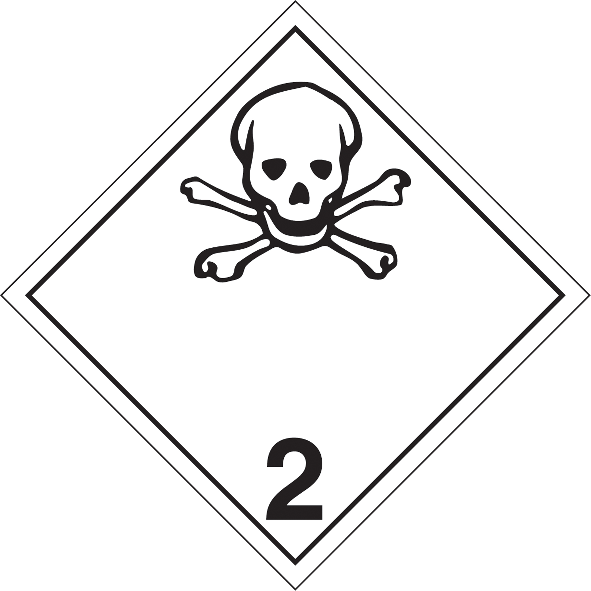Plaque-étiquette TMD gaz toxique, Aluminium