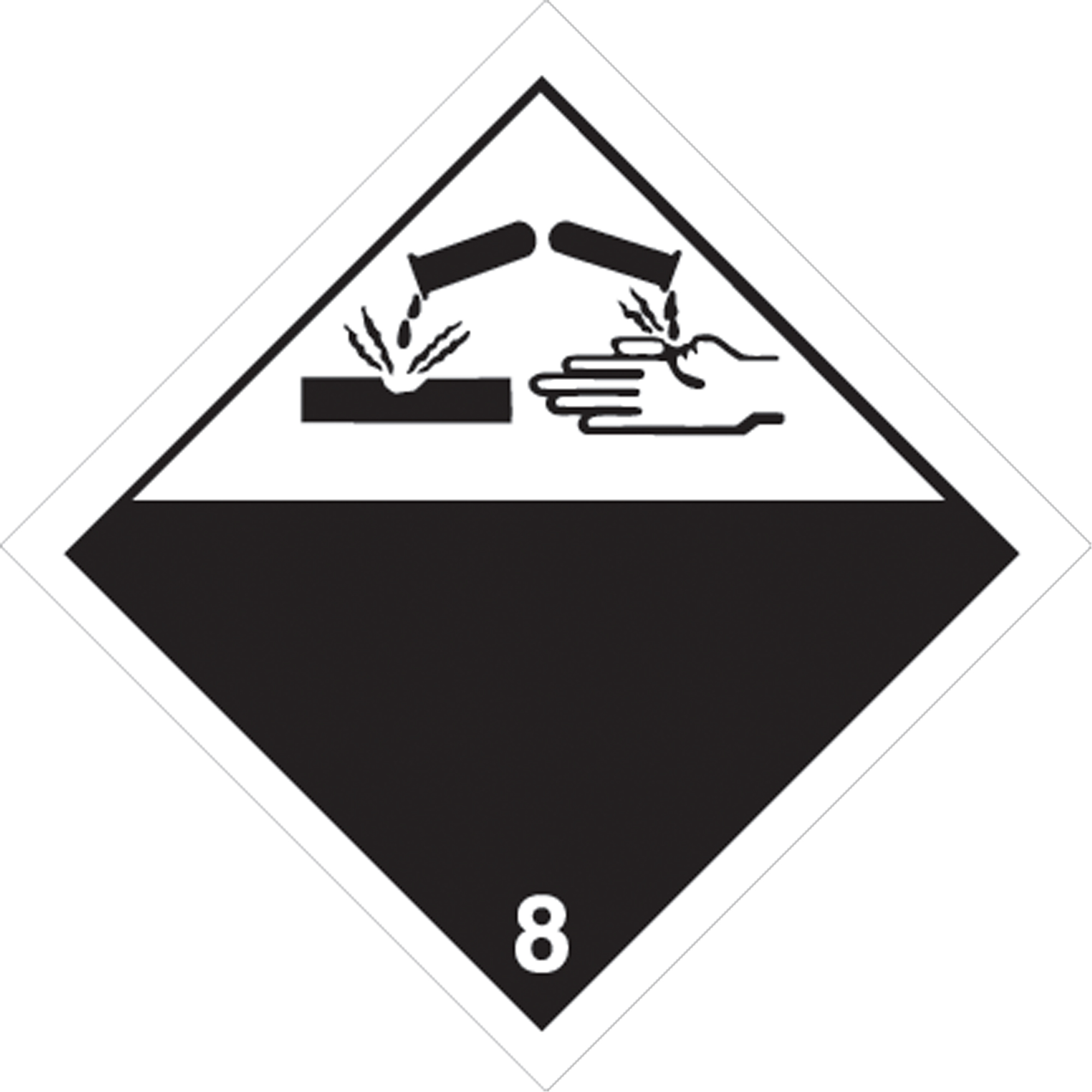 Plaque-étiquette TMD matières corrisives, Aluminium