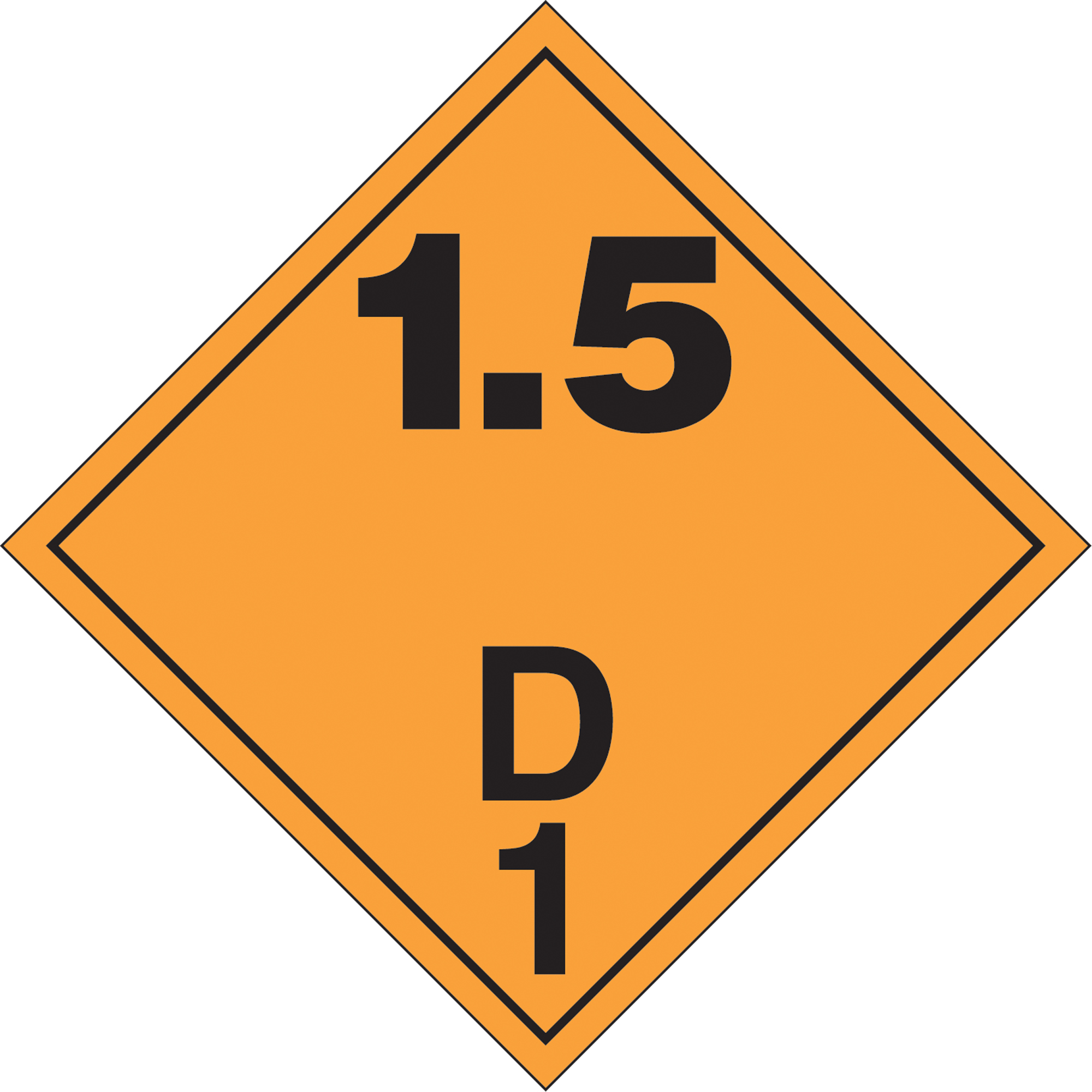 Plaque-étiquette TMD pour matières explosives, Aluminium