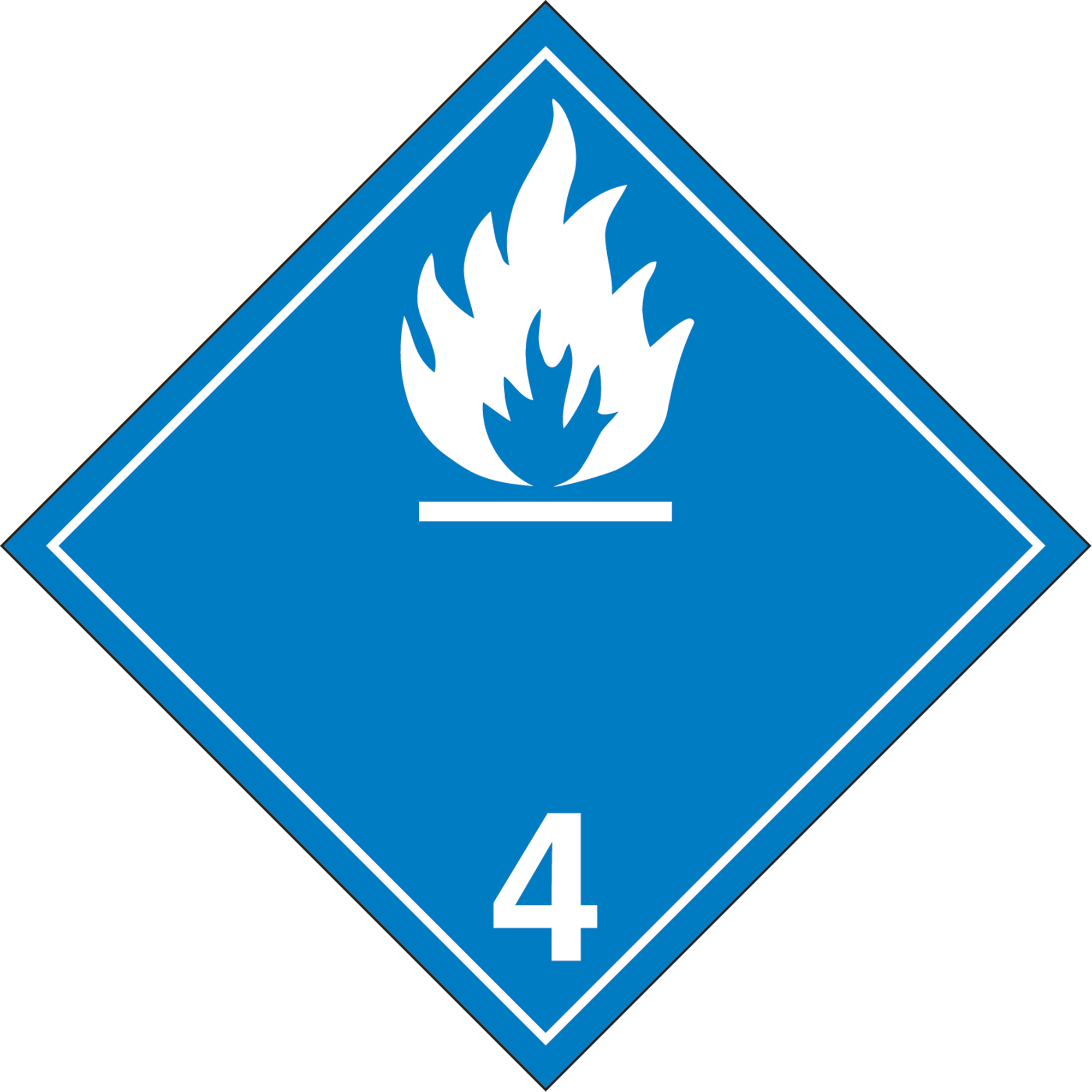 Plaque-étiquette TMD substances réactives à l'eau, Aluminium