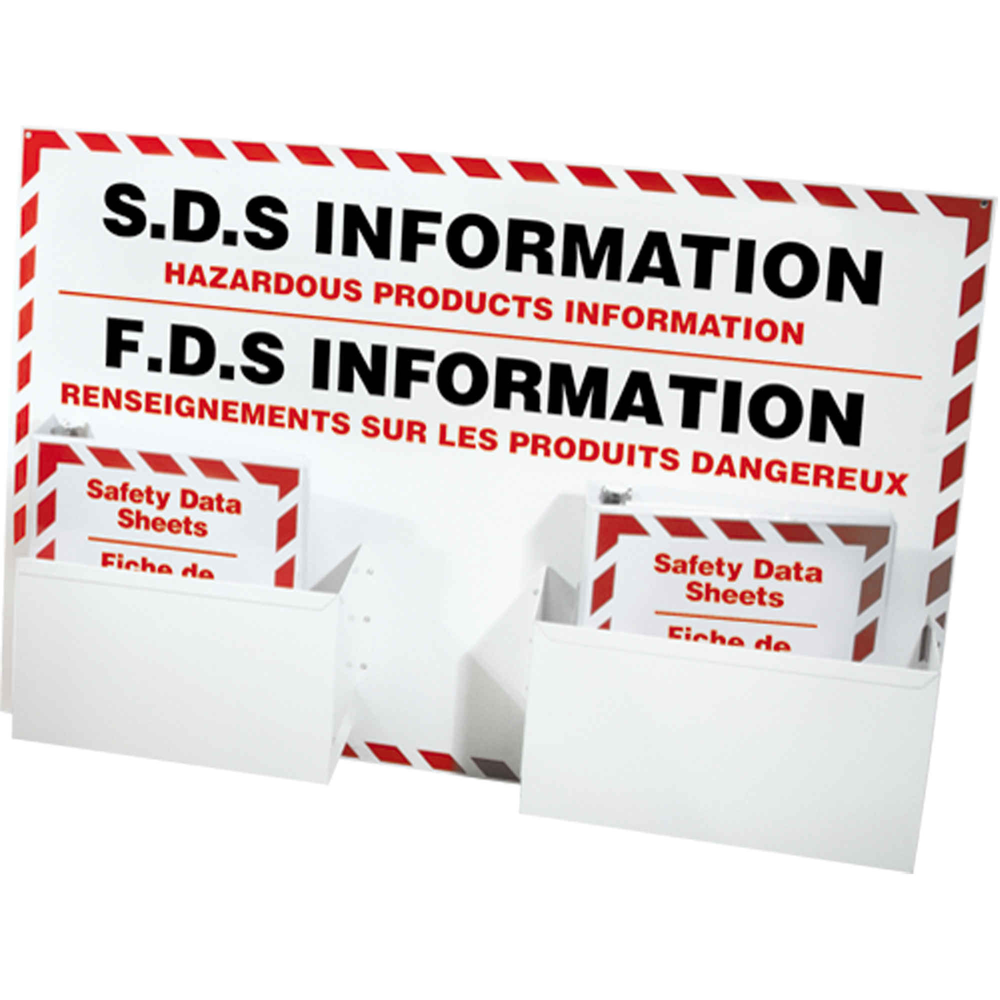Postes d'information de fiches de données de sécurité, Anglais & français, Compris reliures