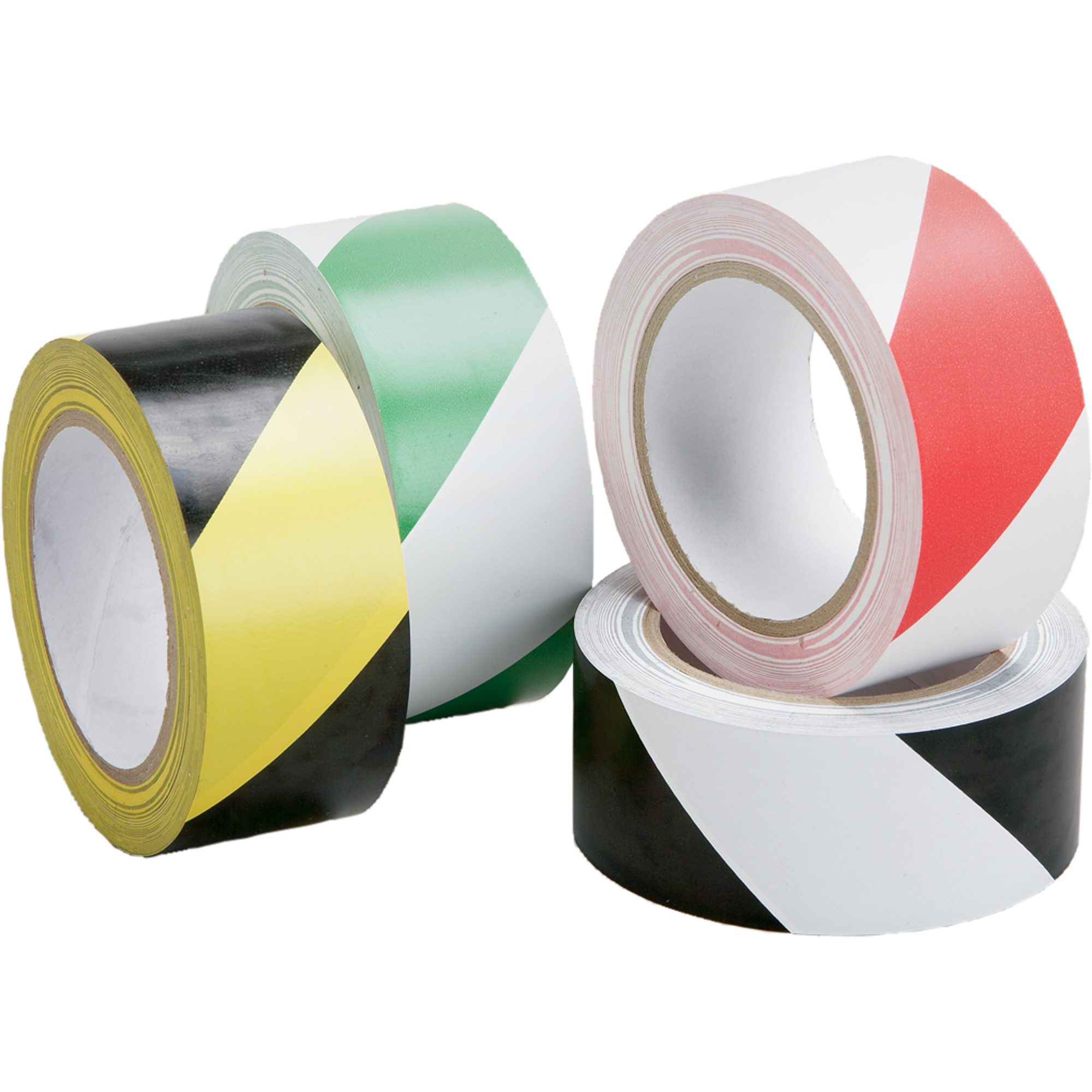 Rubans de signalisation du danger - non-laminé, 2" x 108', Vinyle, Noir et blanc