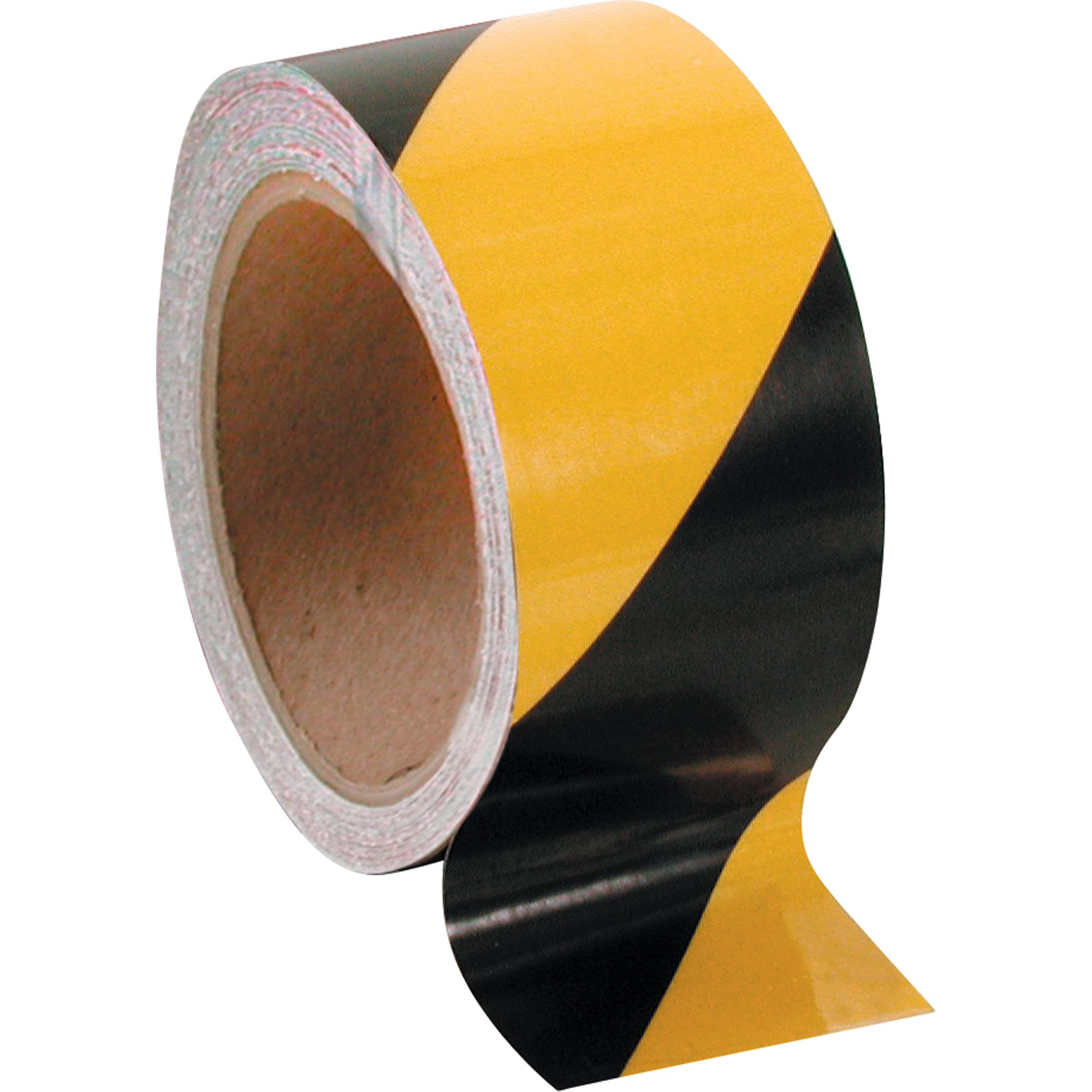 Rubans de signalisation du danger - non-laminé, 2" x 108', Vinyle, Noir et jaune