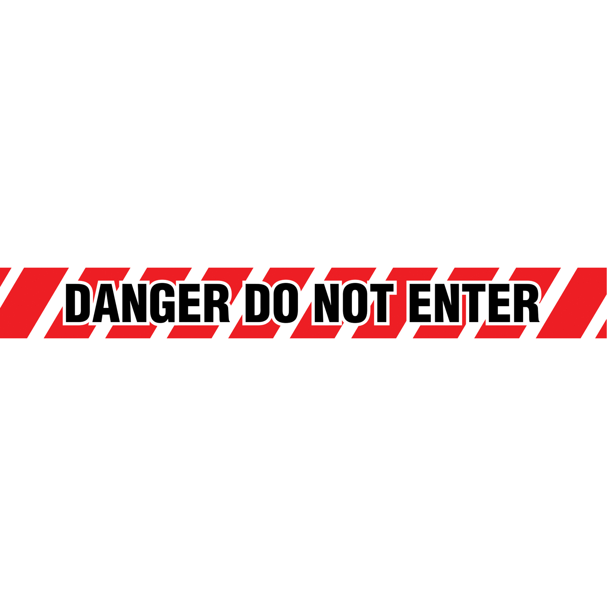 Rubans pour barricades, Anglais, 3" la x 1000' lo, 2 mils, Noir/rouge