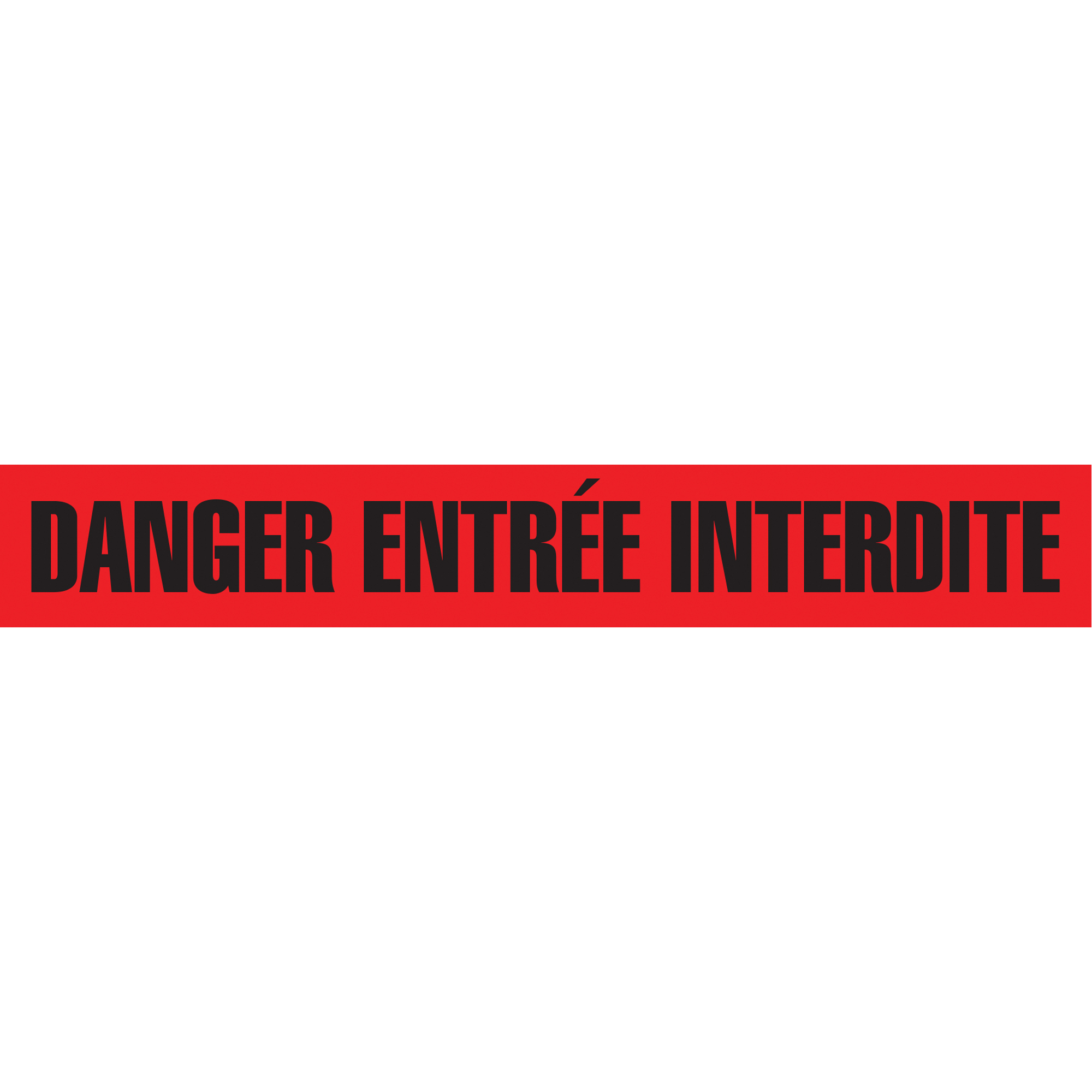 Rubans pour barricades, Français, 3" la x 1000' lo, 3 mils, Noir/rouge