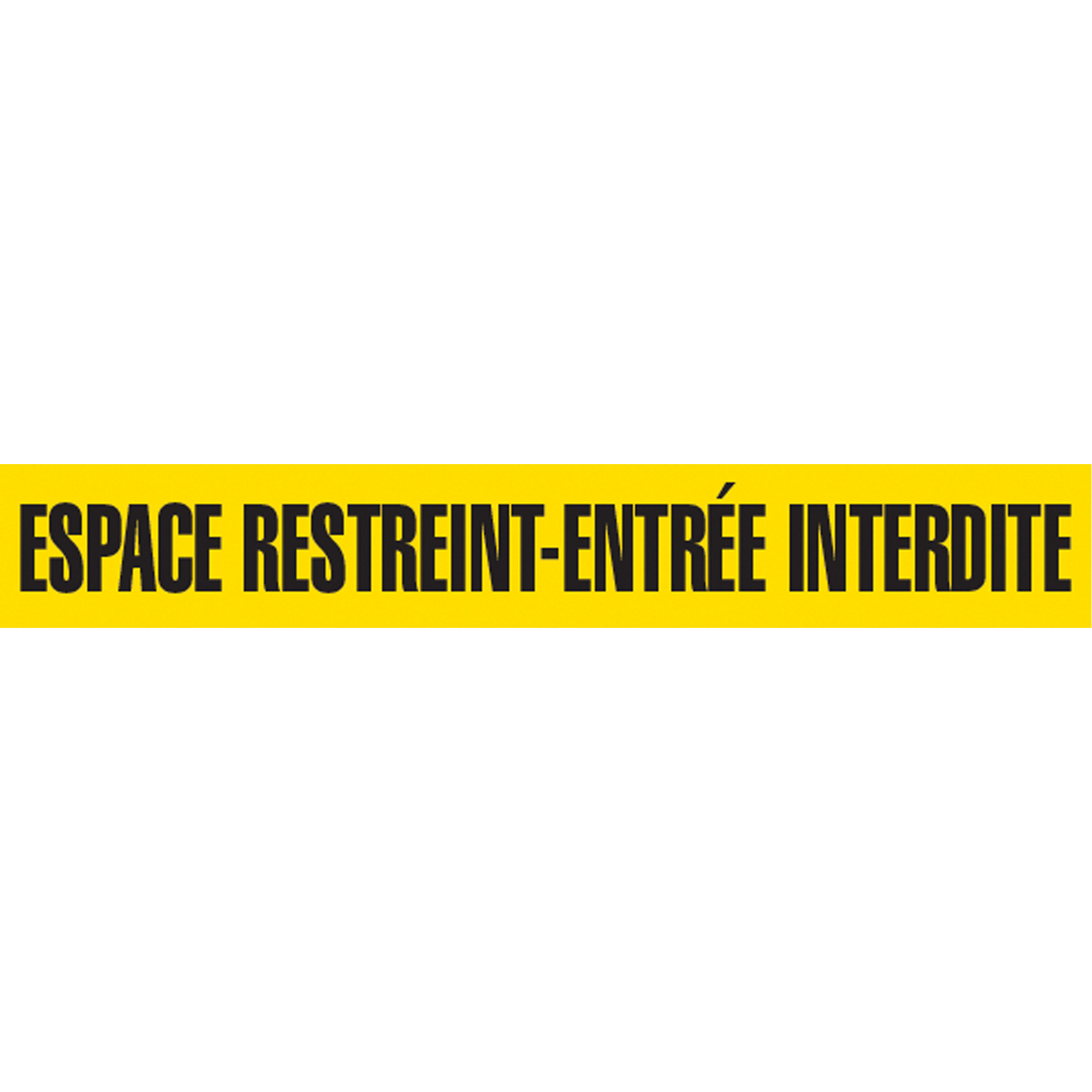 Rubans pour barricades, Français, 3" la x 1000' lo, 3 mils, Noir sur jaune