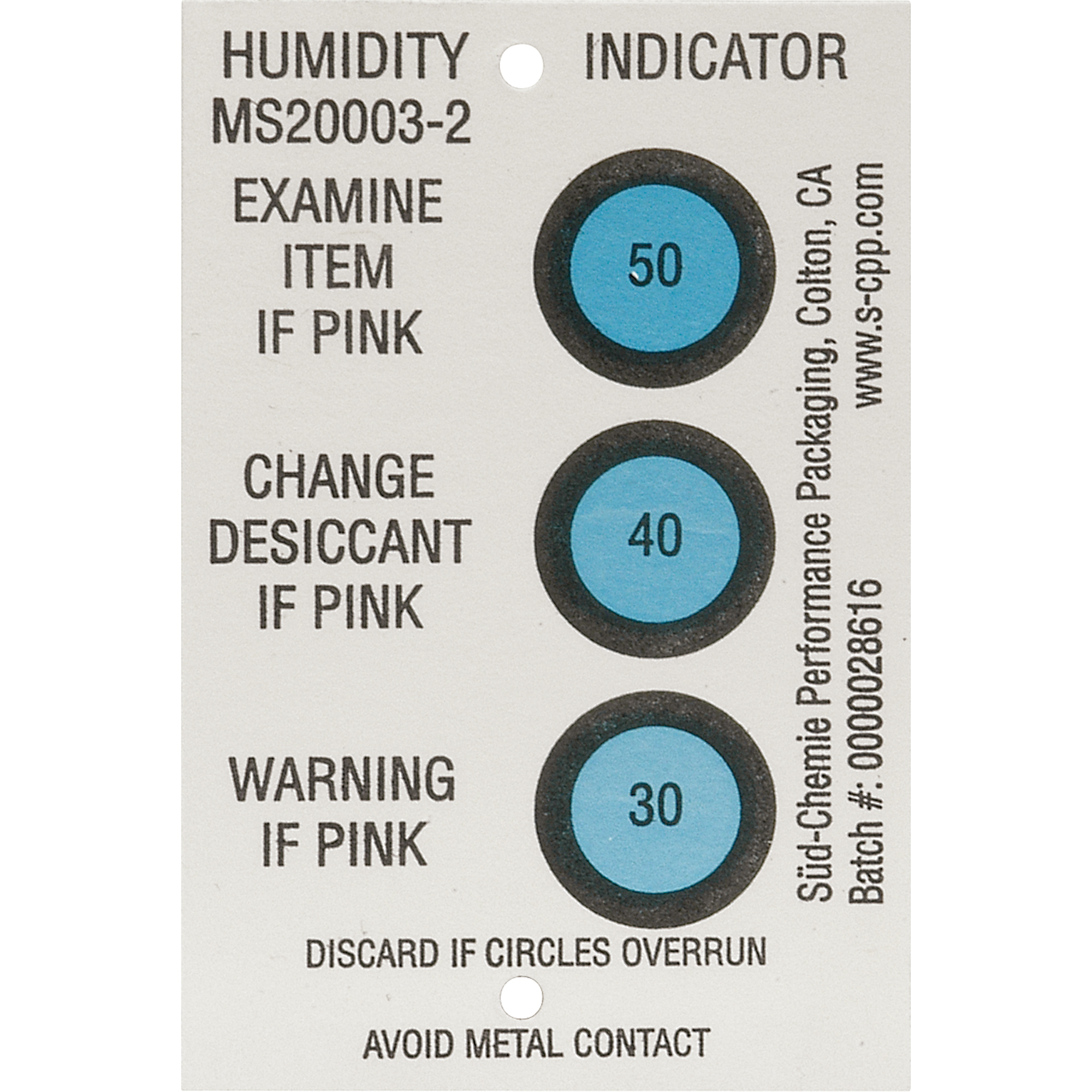 Indicateurs d'humidité