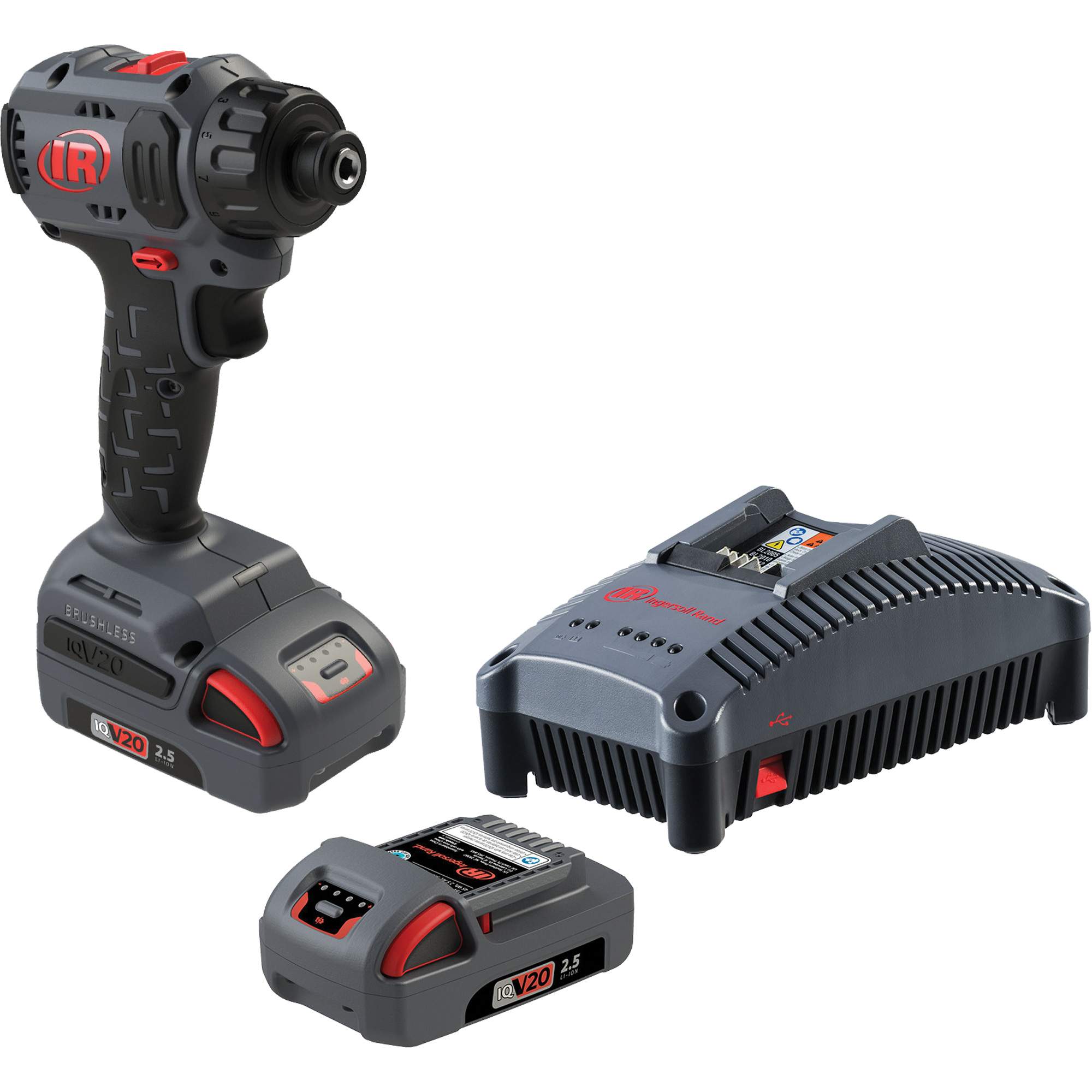 Ensemble de tournevis compact sans fil, 1/4", 37 lb-pi Couple max., 20 V, Lithium-ion