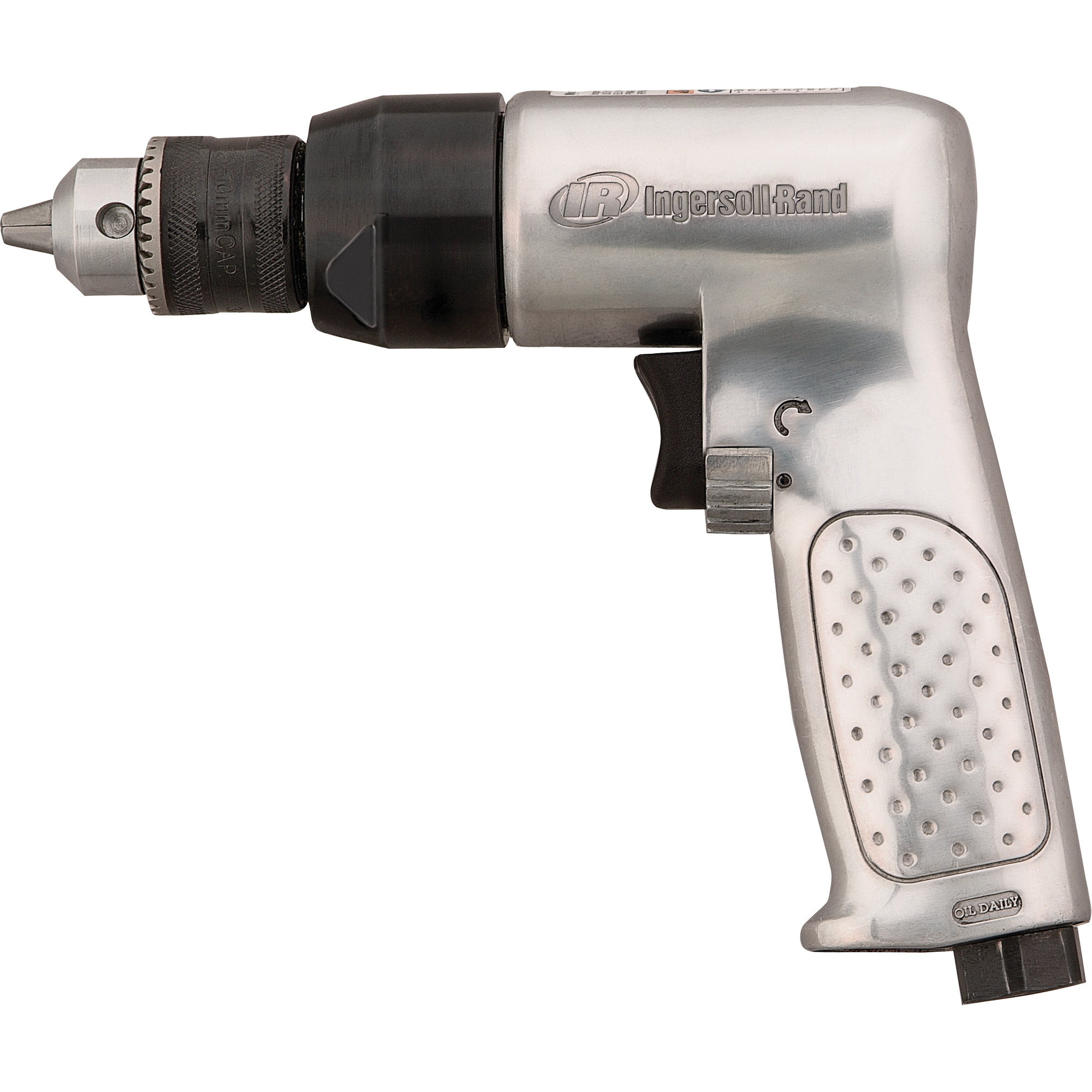 Perceuse pneumatique à angle droit, 4 pi³/min, 1/4" NPTF, 94 dBA, 3/8" mandrin, Avec clé