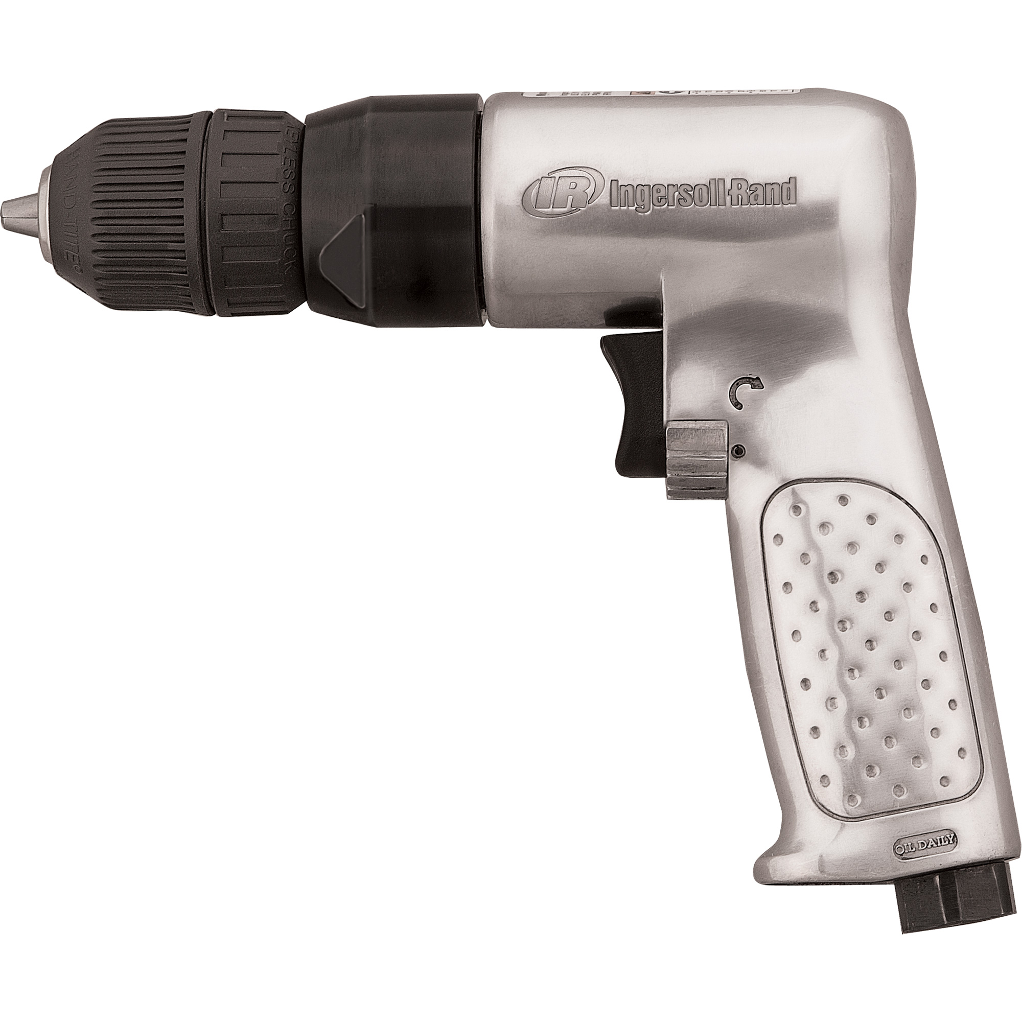 Perceuse pneumatique réversible, 4 pi³/min, 1/4" NPTF, 93 dBA, 3/8" mandrin, Sans clé